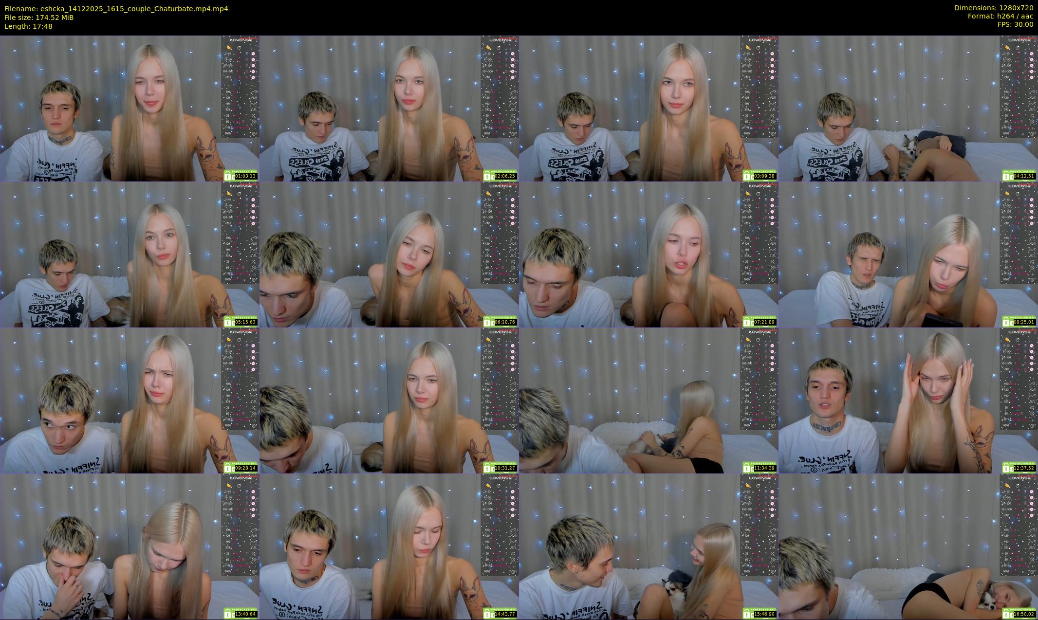 eshcka — 18 minute Chaturbate couple cam show recording, 720p, Dec 14, 2025