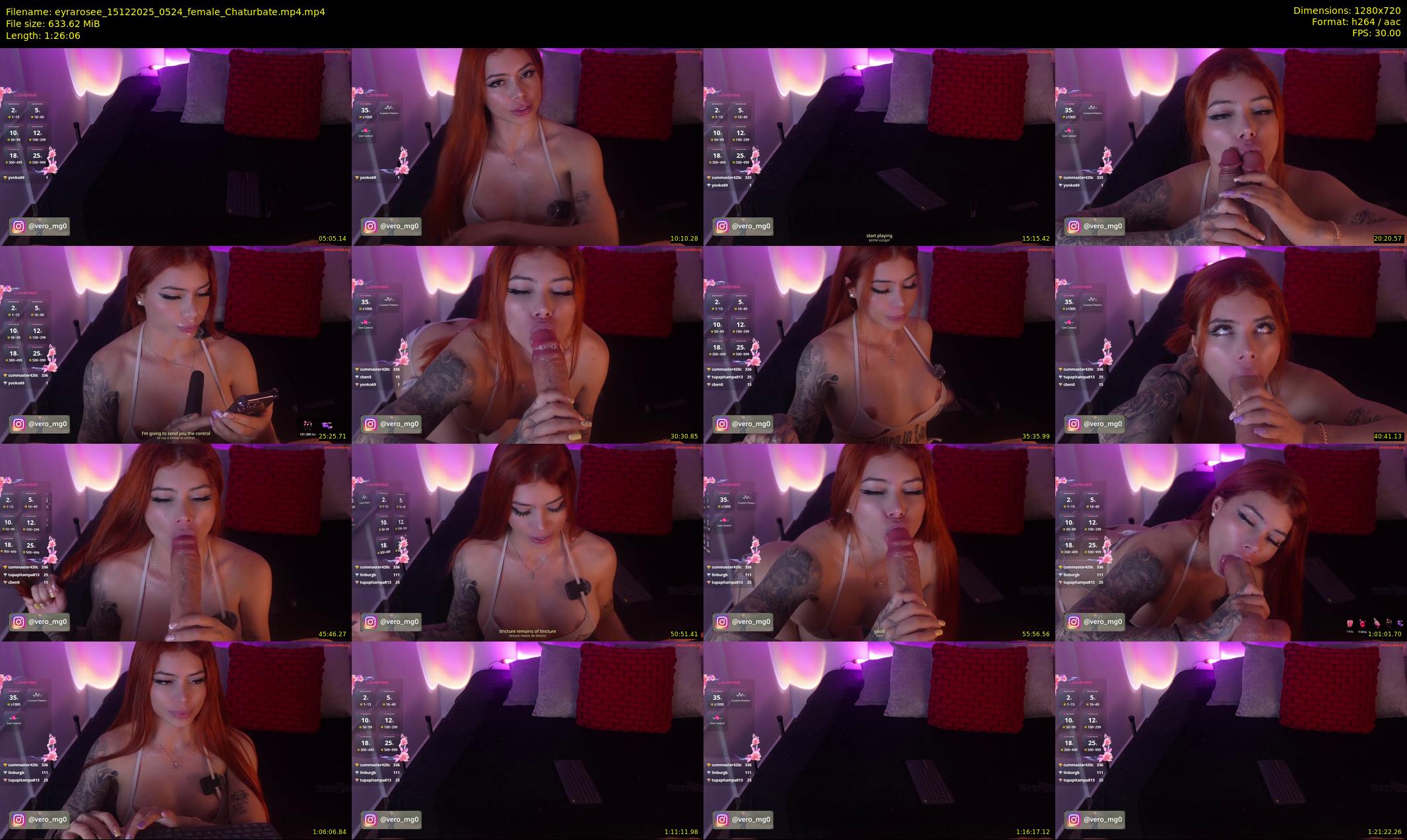eyrarosee — 87 minute Chaturbate female cam show recording, 720p, Dec 15, 2025