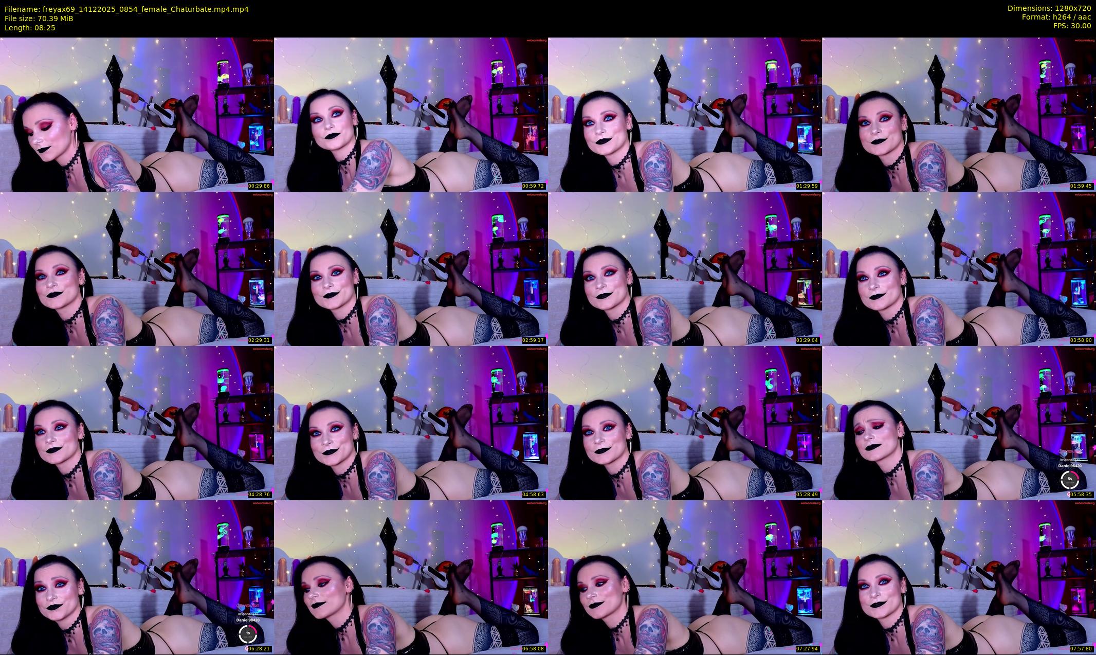 freyax69 — 9 minute Chaturbate female cam show recording, 720p, Dec 14, 2025