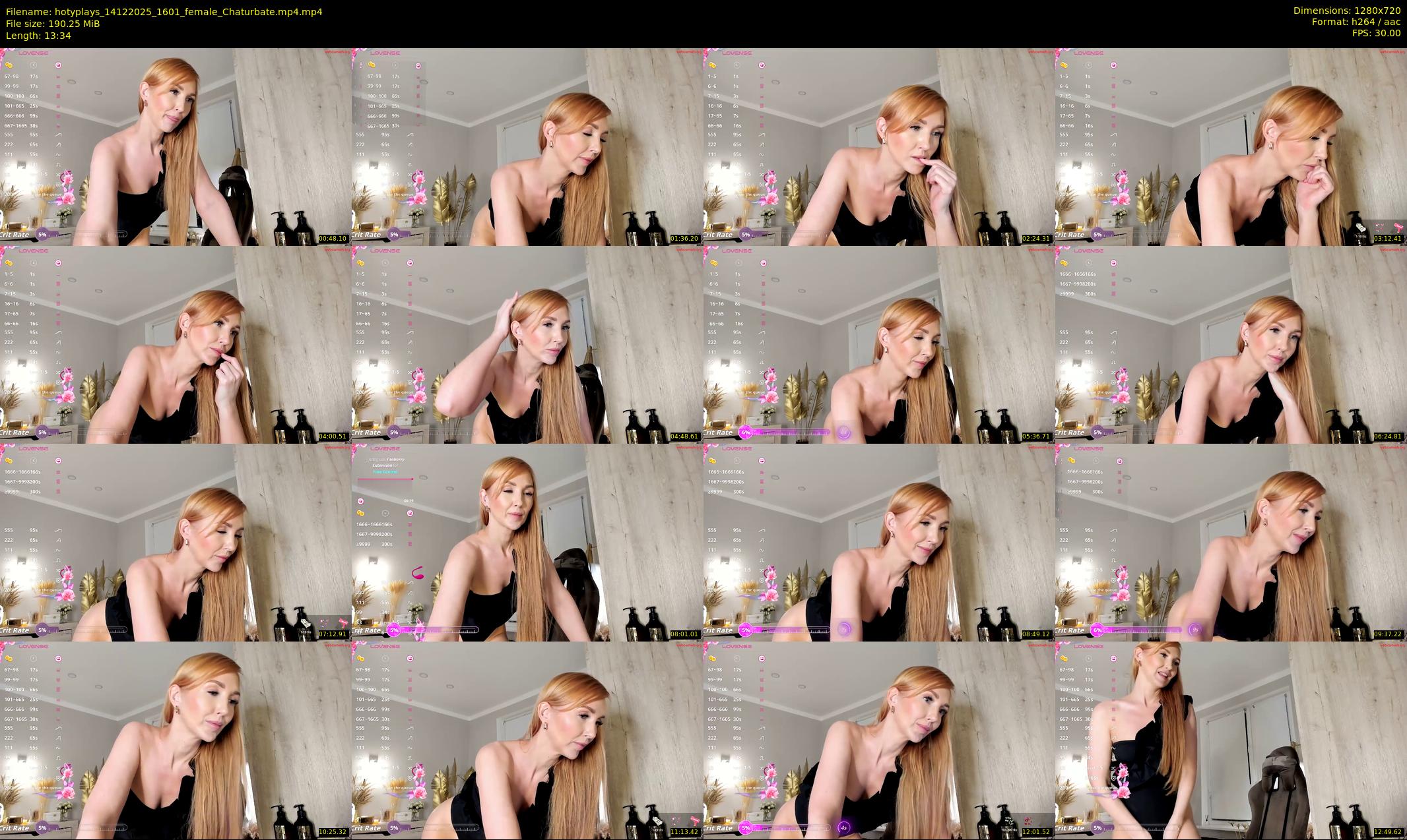 hotyplays — 14 minute Chaturbate female cam show recording, 720p, Dec 14, 2025