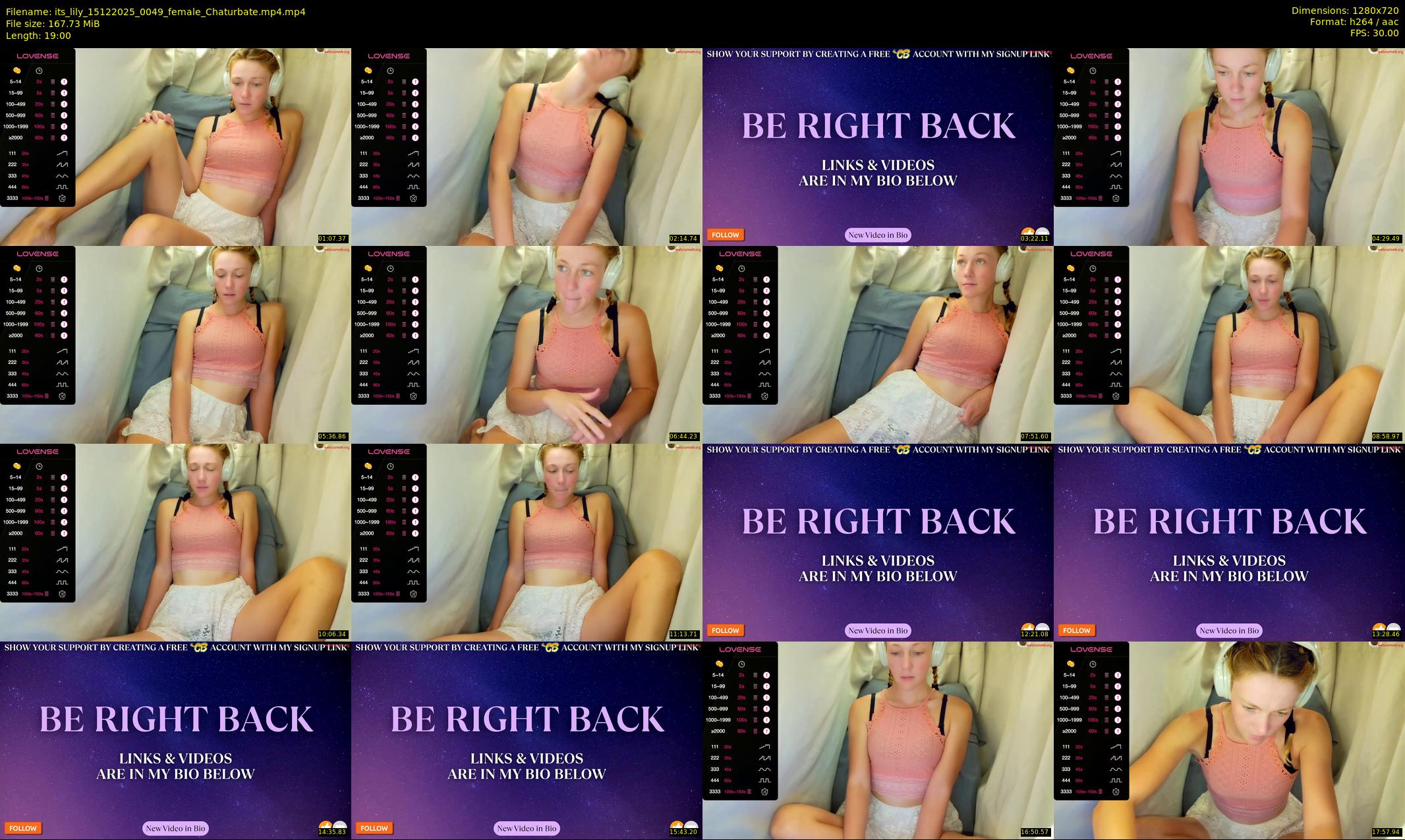 its_lily — 19 minute Chaturbate female cam show recording, 720p, Dec 15, 2025