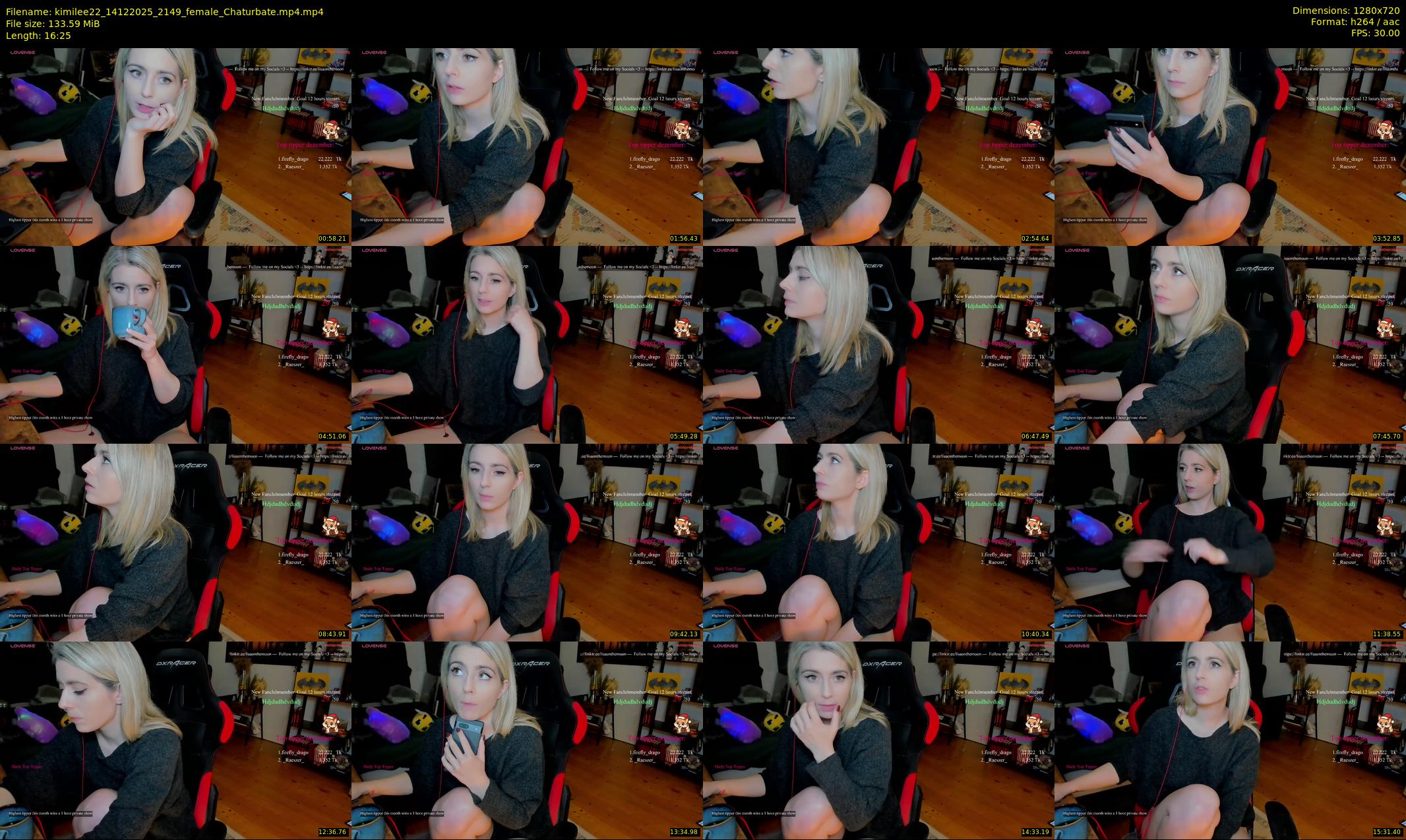 kimilee22 — 17 minute Chaturbate female cam show recording, 720p, Dec 14, 2025
