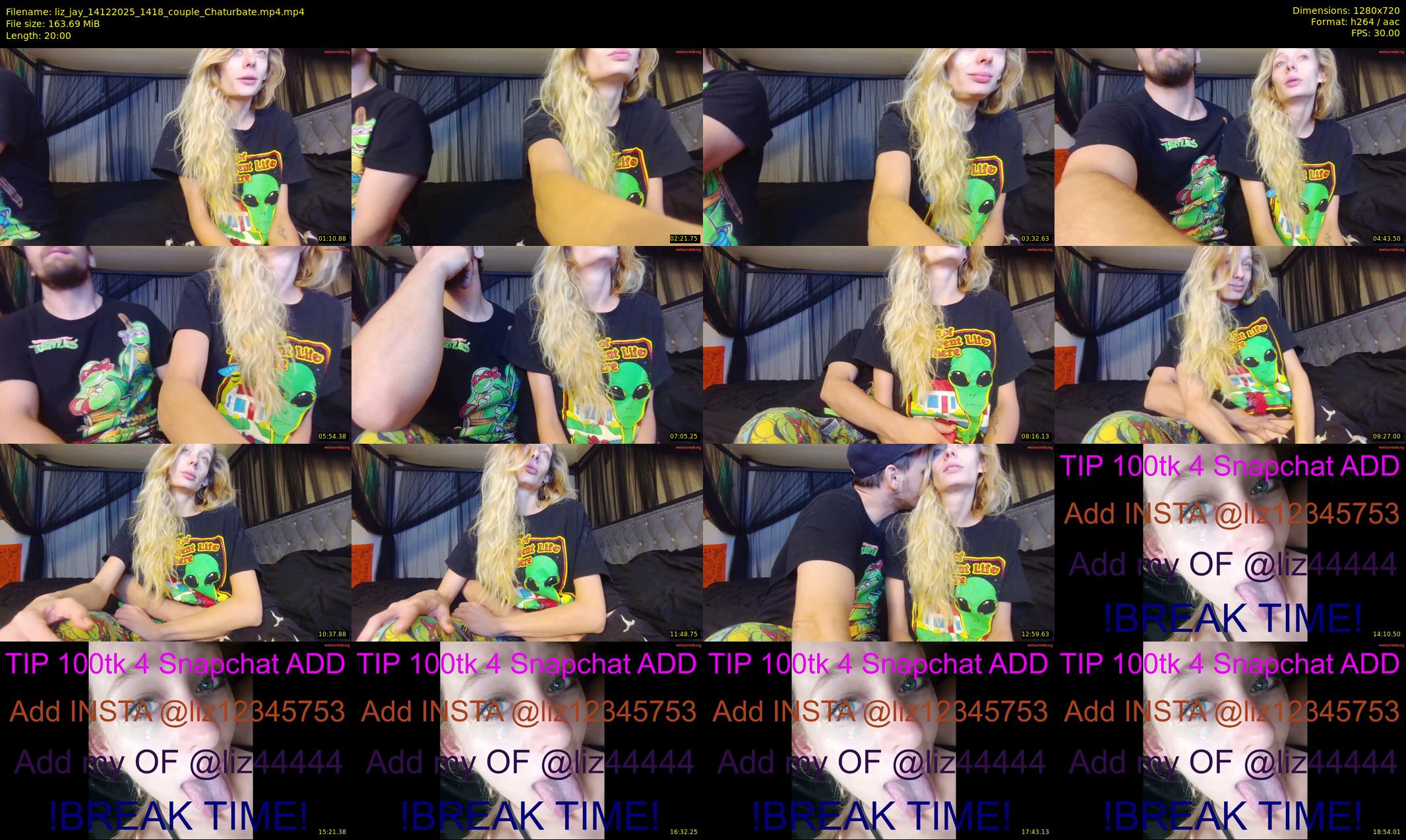 liz_jay — 20 minute Chaturbate couple cam show recording, 720p, Dec 14, 2025