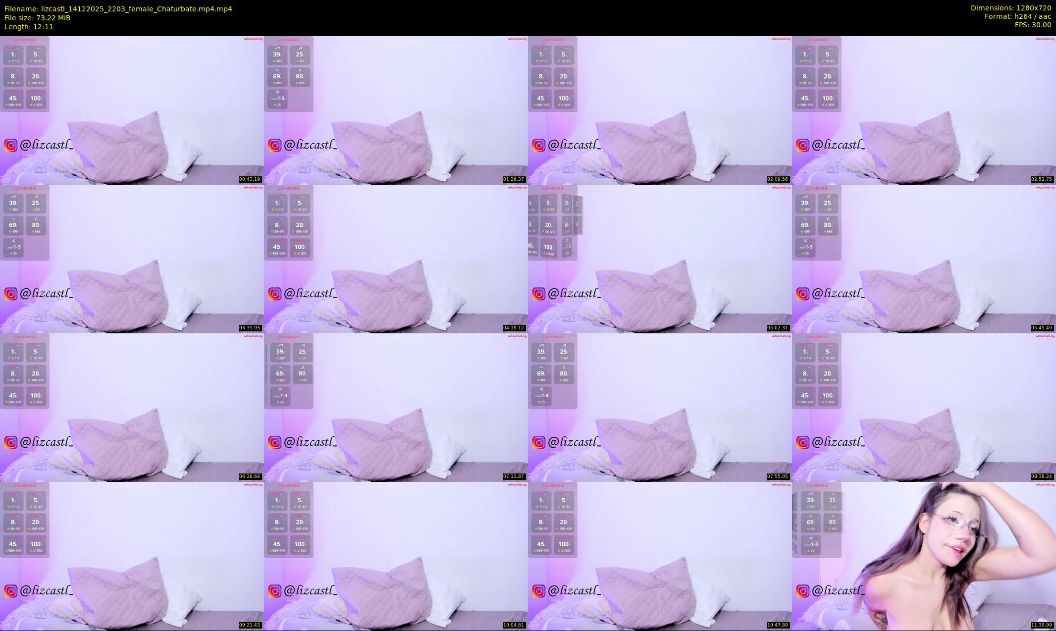 lizcastl — 13 minute Chaturbate female cam show recording, 720p, Dec 14, 2025