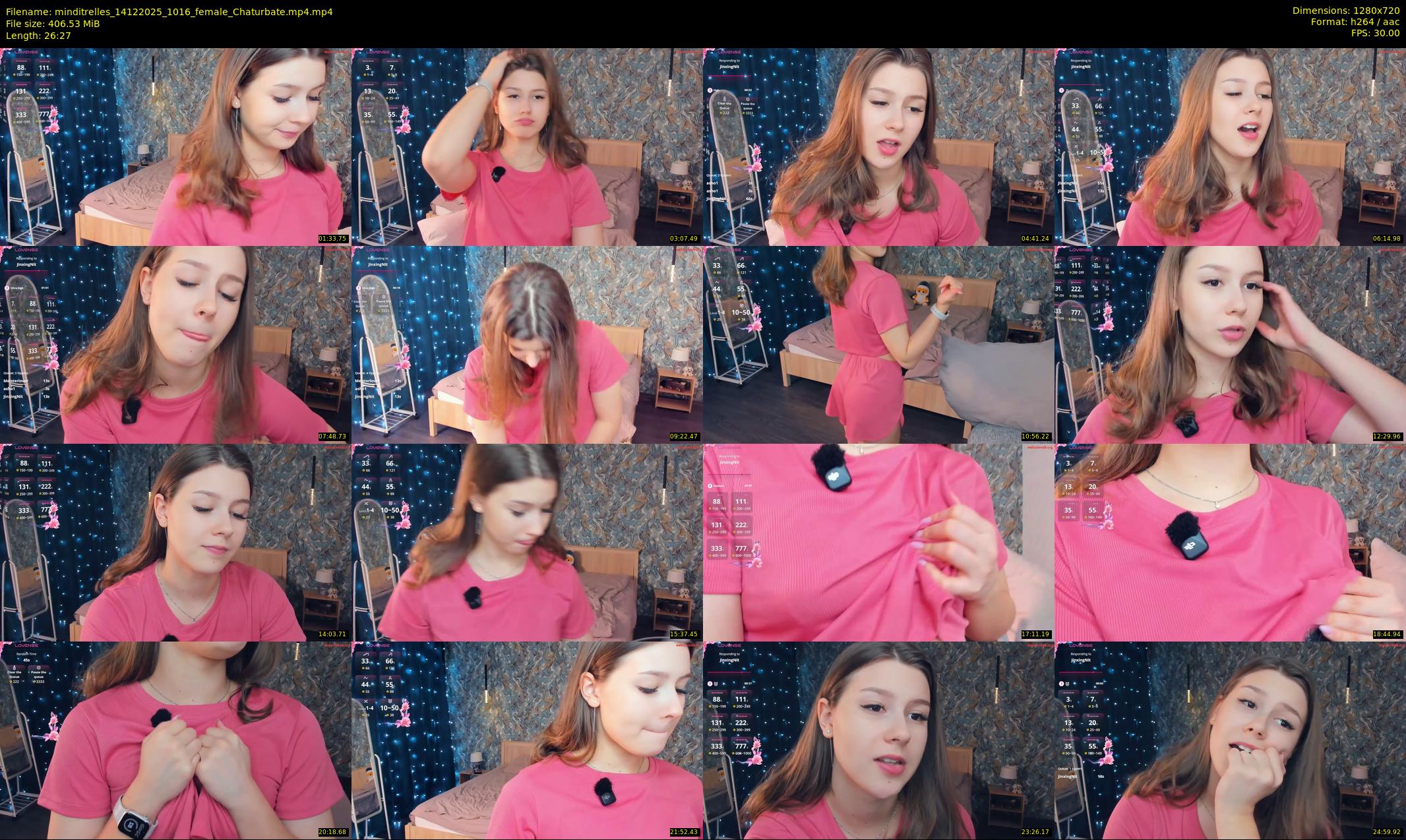 minditrelles — 27 minute Chaturbate female cam show recording, 720p, Dec 14, 2025