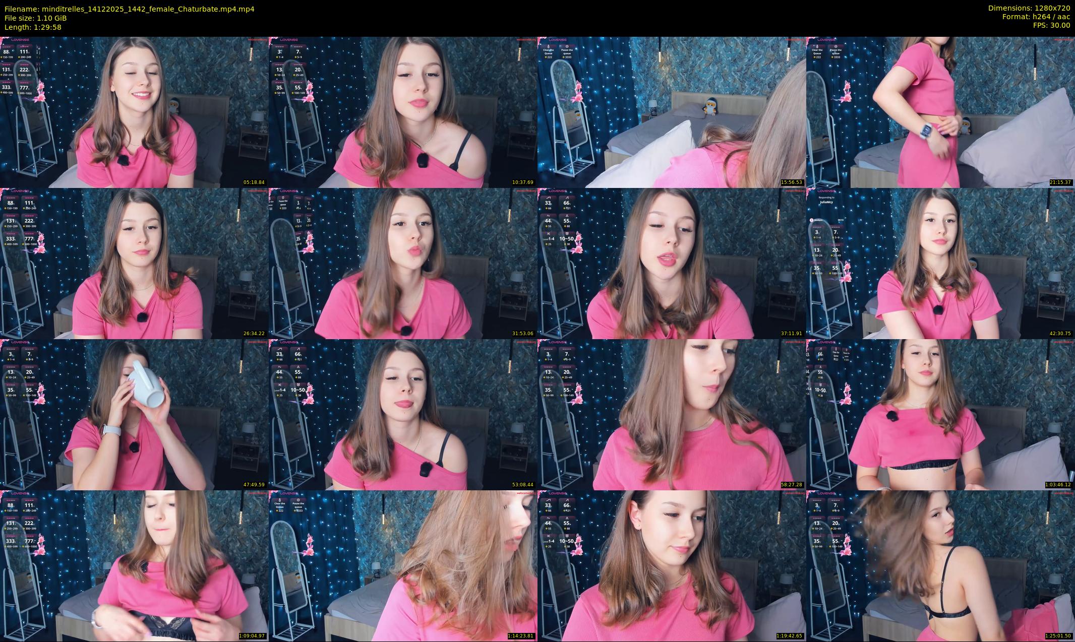 minditrelles — 90 minute Chaturbate female cam show recording, 720p, Dec 14, 2025