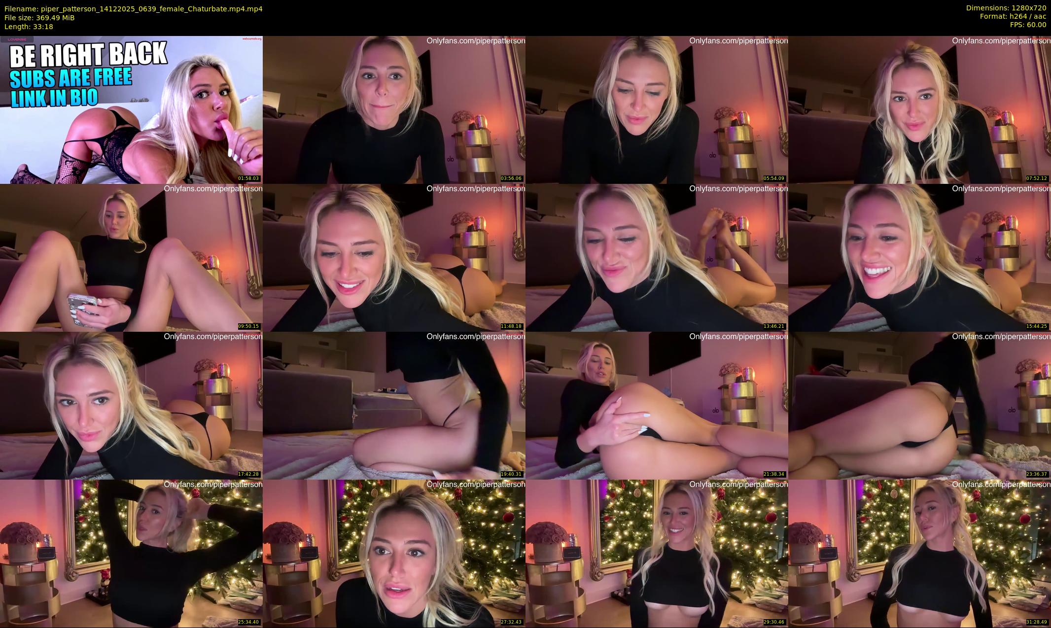 piper_patterson — 34 minute Chaturbate female cam show recording, 720p, Dec 14, 2025