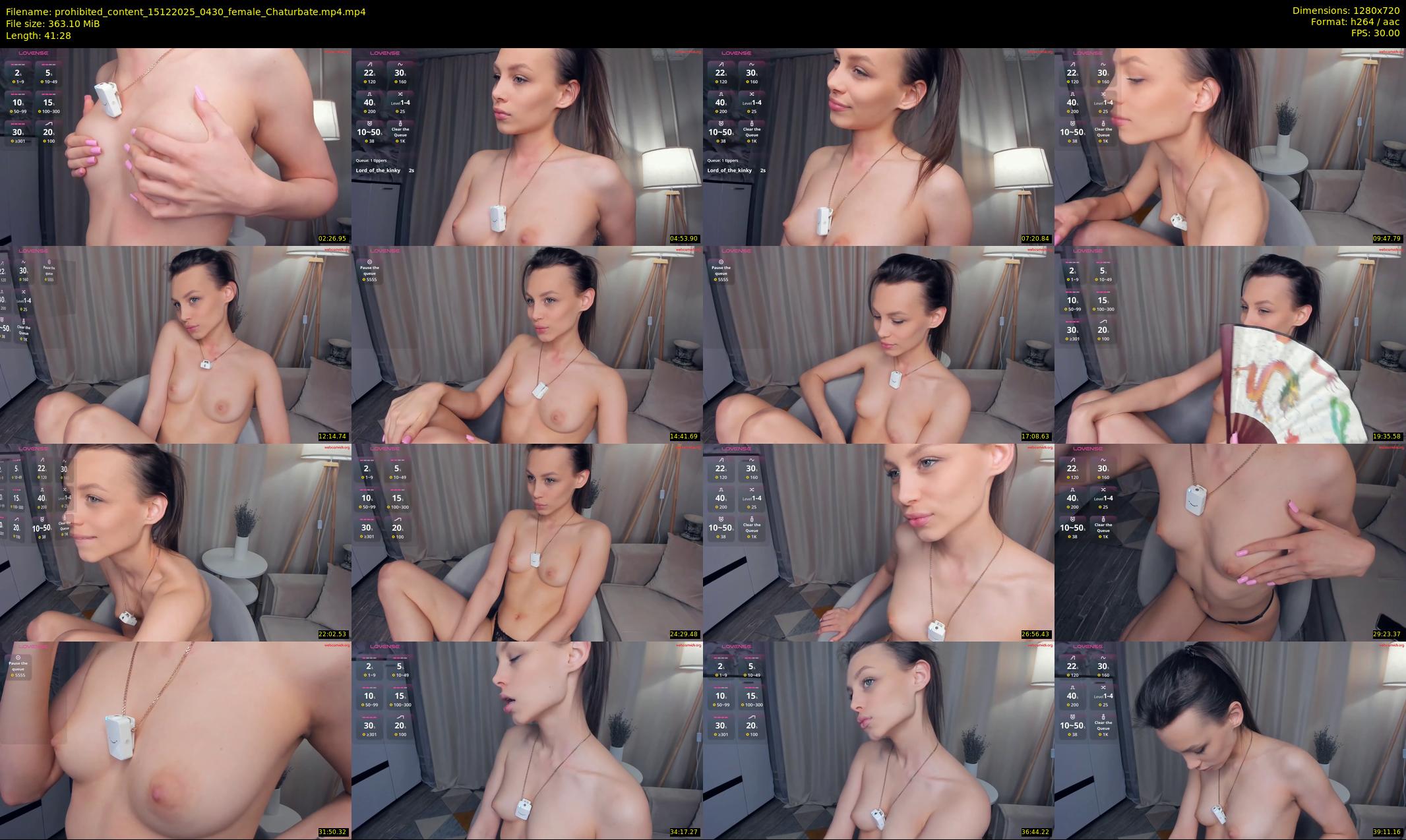 prohibited_content — 42 minute Chaturbate female cam show recording, 720p, Dec 15, 2025