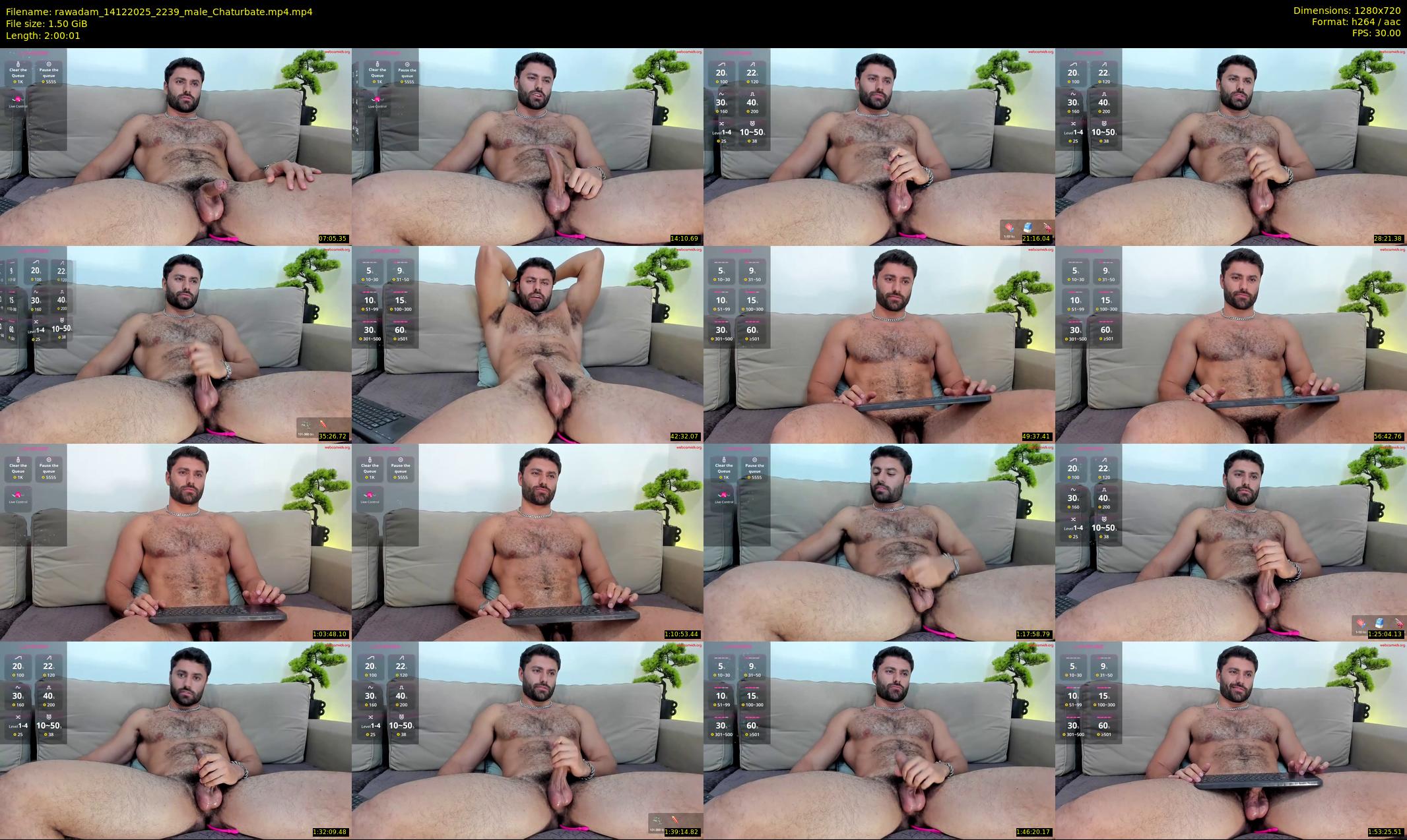 rawadam — 121 minute Chaturbate male cam show recording, 720p, Dec 14, 2025