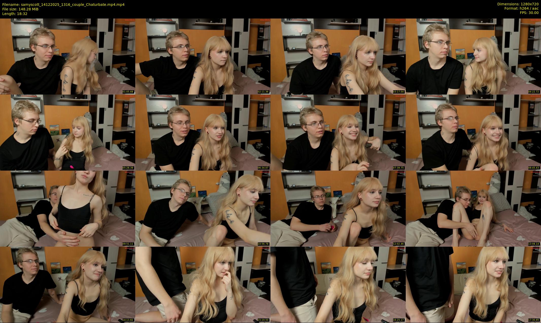samyscott — 19 minute Chaturbate couple cam show recording, 720p, Dec 14, 2025