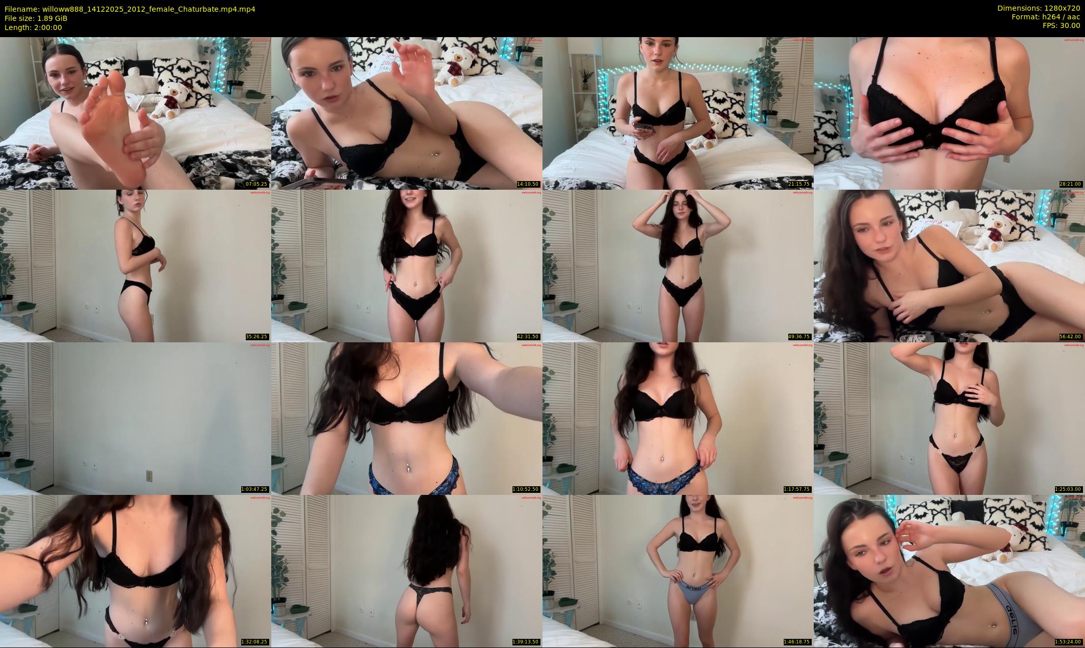willoww888 — 120 minute Chaturbate female cam show recording, 720p, Dec 14, 2025