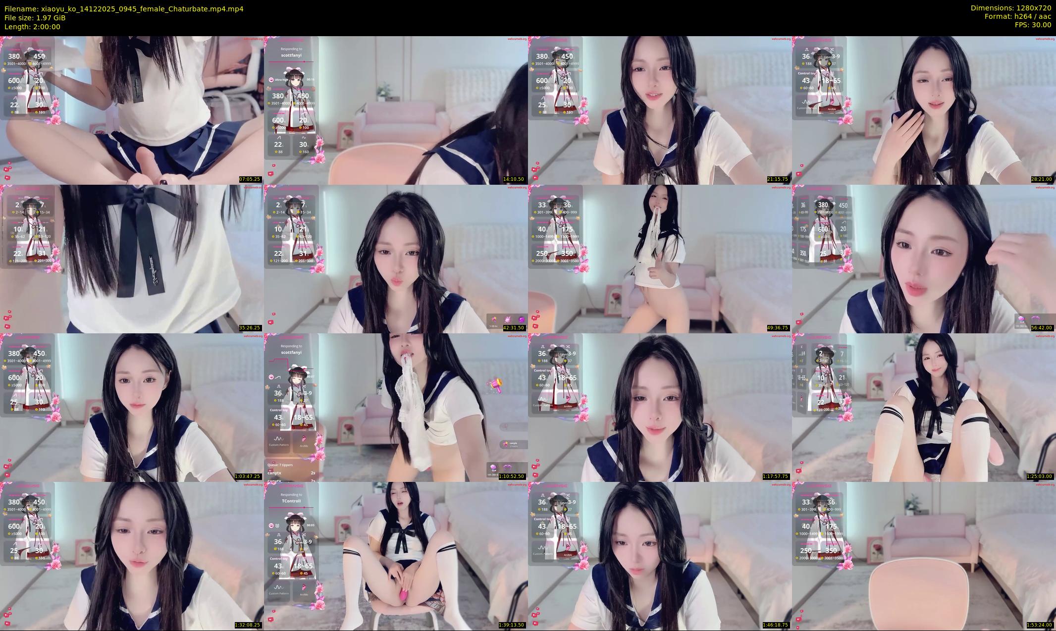 xiaoyu_ko — 120 minute Chaturbate female cam show recording, 720p, Dec 14, 2025