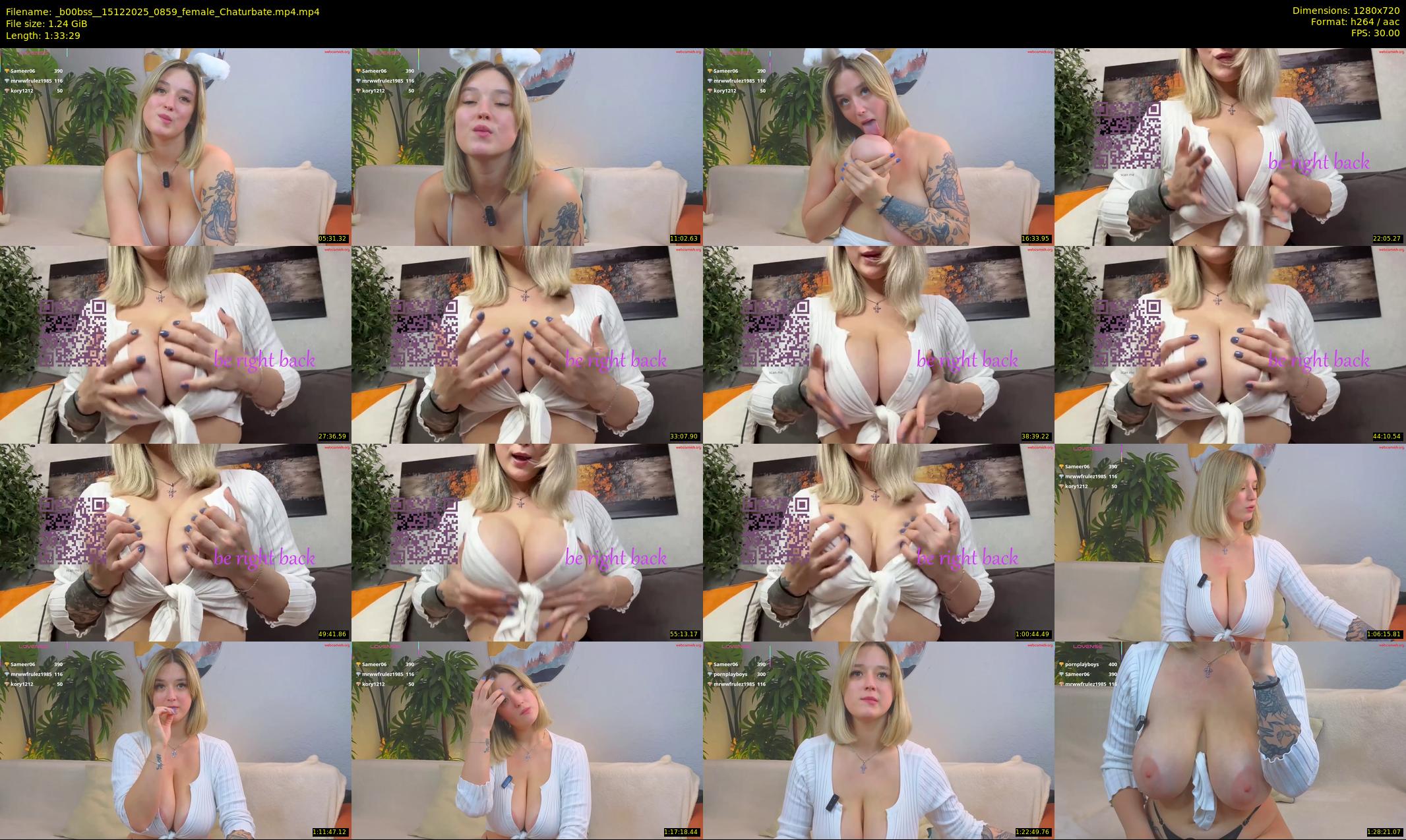 _b00bss_ — 94 minute Chaturbate female cam show recording, 720p, Dec 15, 2025