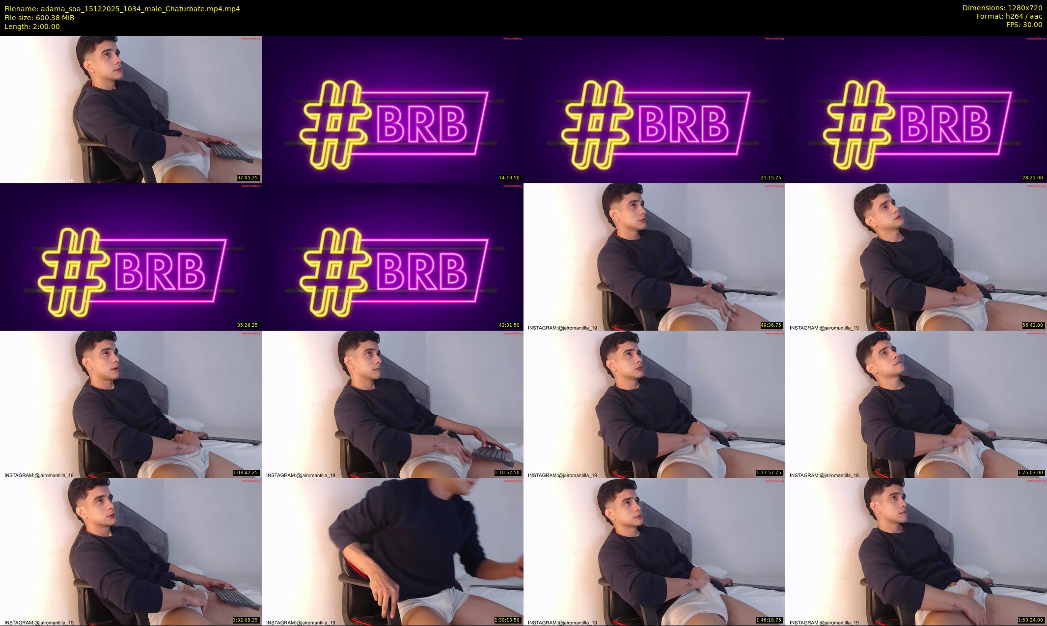 adama_soa — 120 minute Chaturbate male cam show recording, 720p, Dec 15, 2025