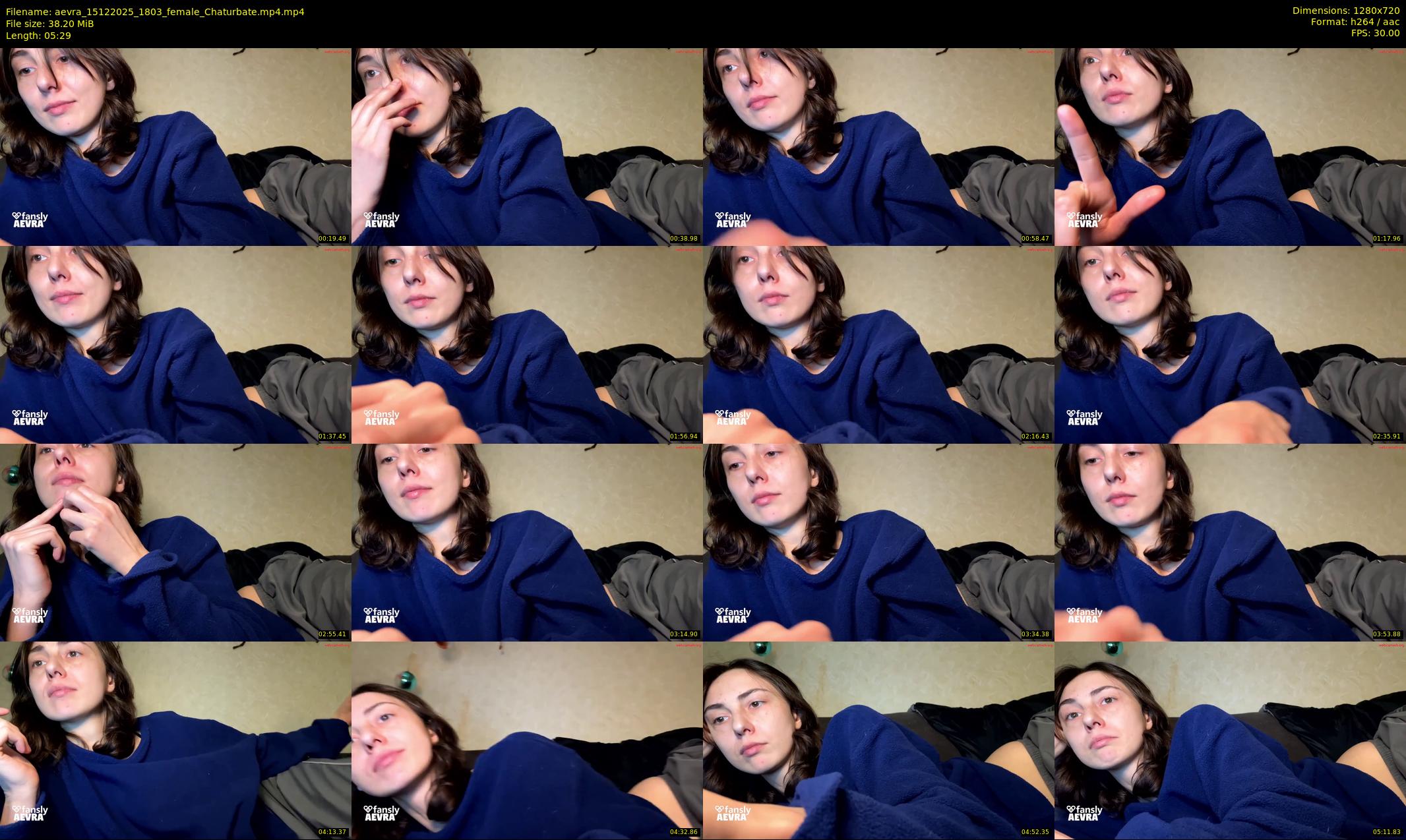 aevra — 6 minute Chaturbate female cam show recording, 720p, Dec 15, 2025