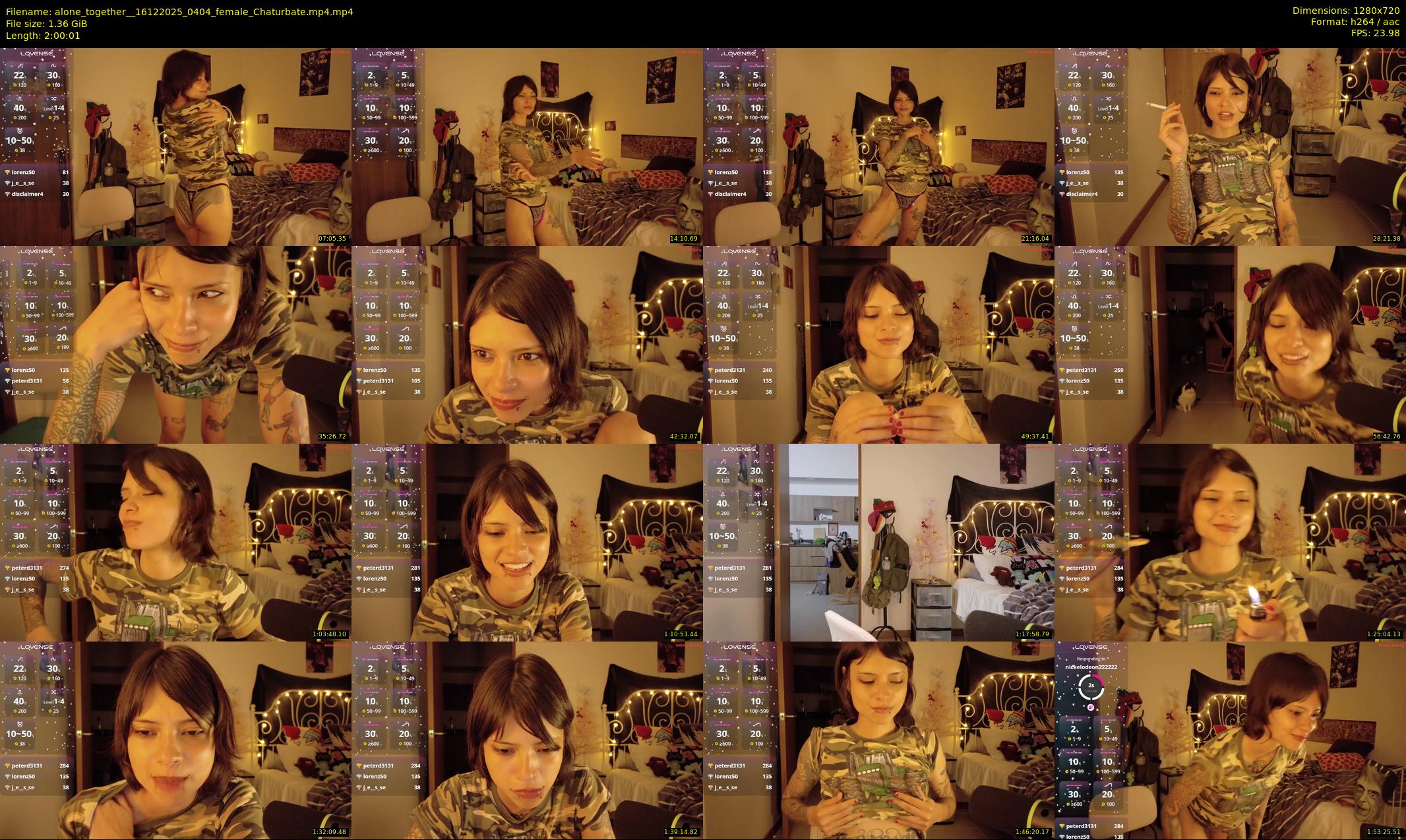 alone_together_ — 121 minute Chaturbate female cam show recording, 720p, Dec 16, 2025