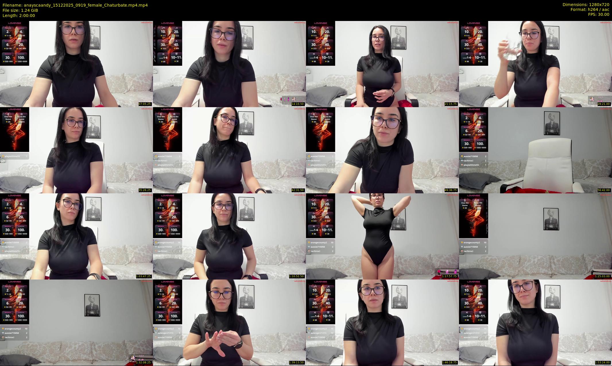 anayscaandy — 120 minute Chaturbate female cam show recording, 720p, Dec 15, 2025