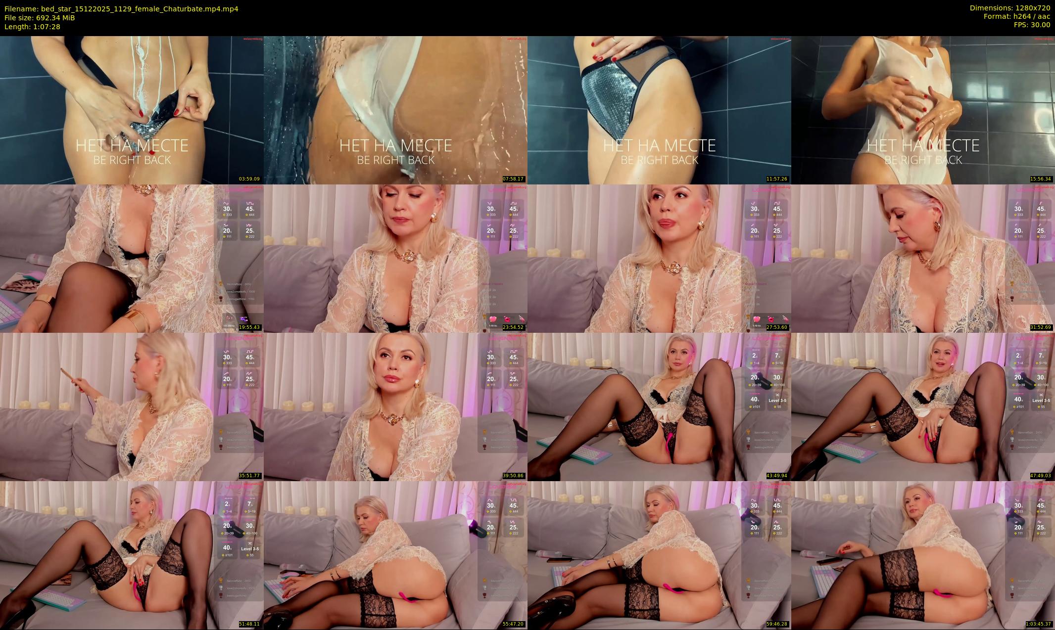 bed_star — 68 minute Chaturbate female cam show recording, 720p, Dec 15, 2025