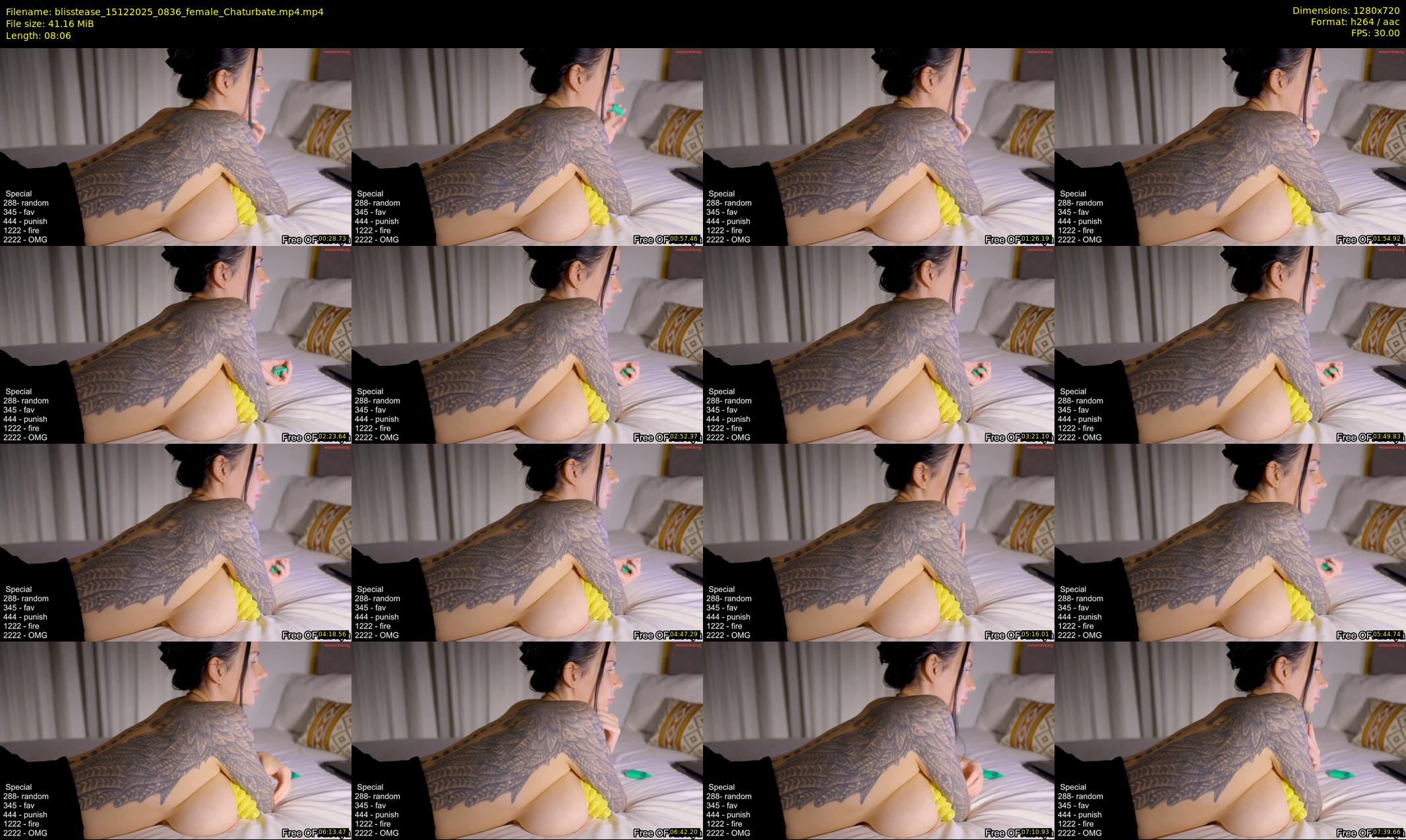 blisstease — 9 minute Chaturbate female cam show recording, 720p, Dec 15, 2025