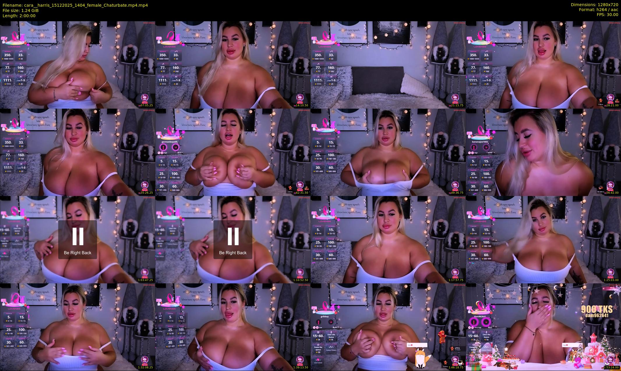 cara__harris — 120 minute Chaturbate female cam show recording, 720p, Dec 15, 2025
