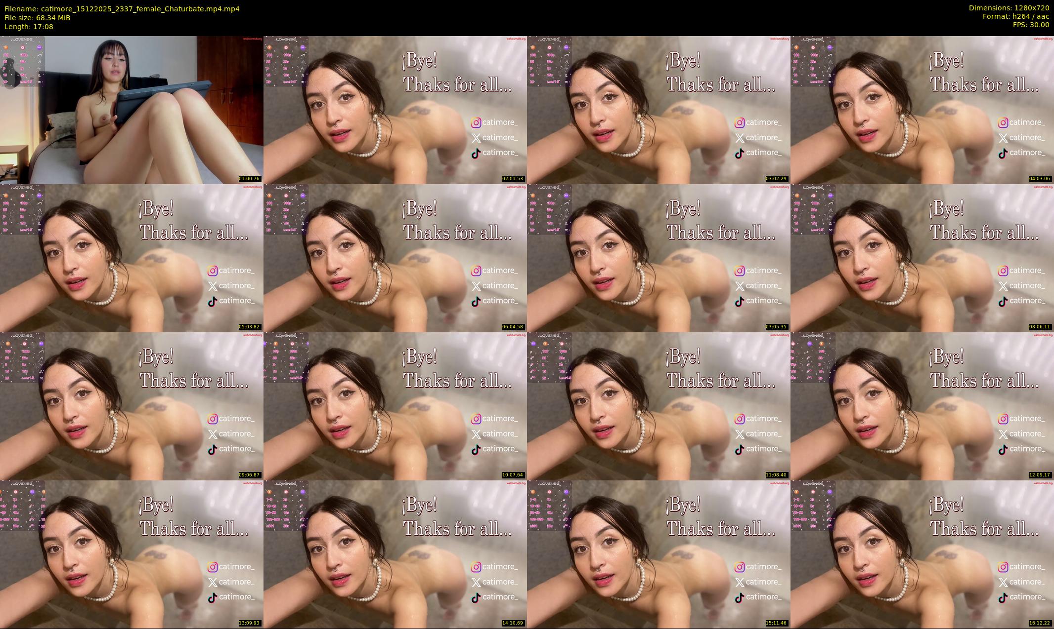 catimore — 18 minute Chaturbate female cam show recording, 720p, Dec 15, 2025