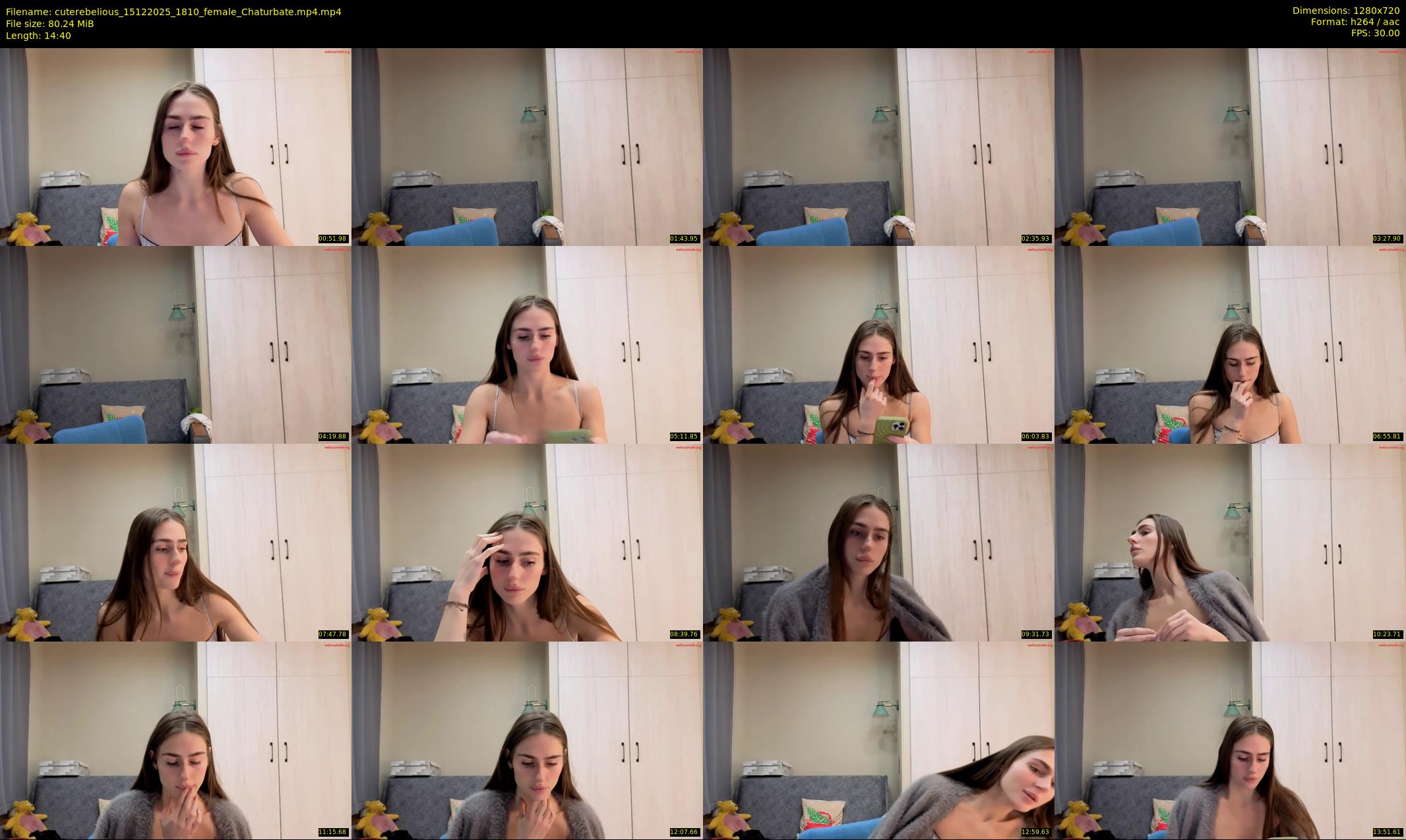 cuterebelious — 15 minute Chaturbate female cam show recording, 720p, Dec 15, 2025