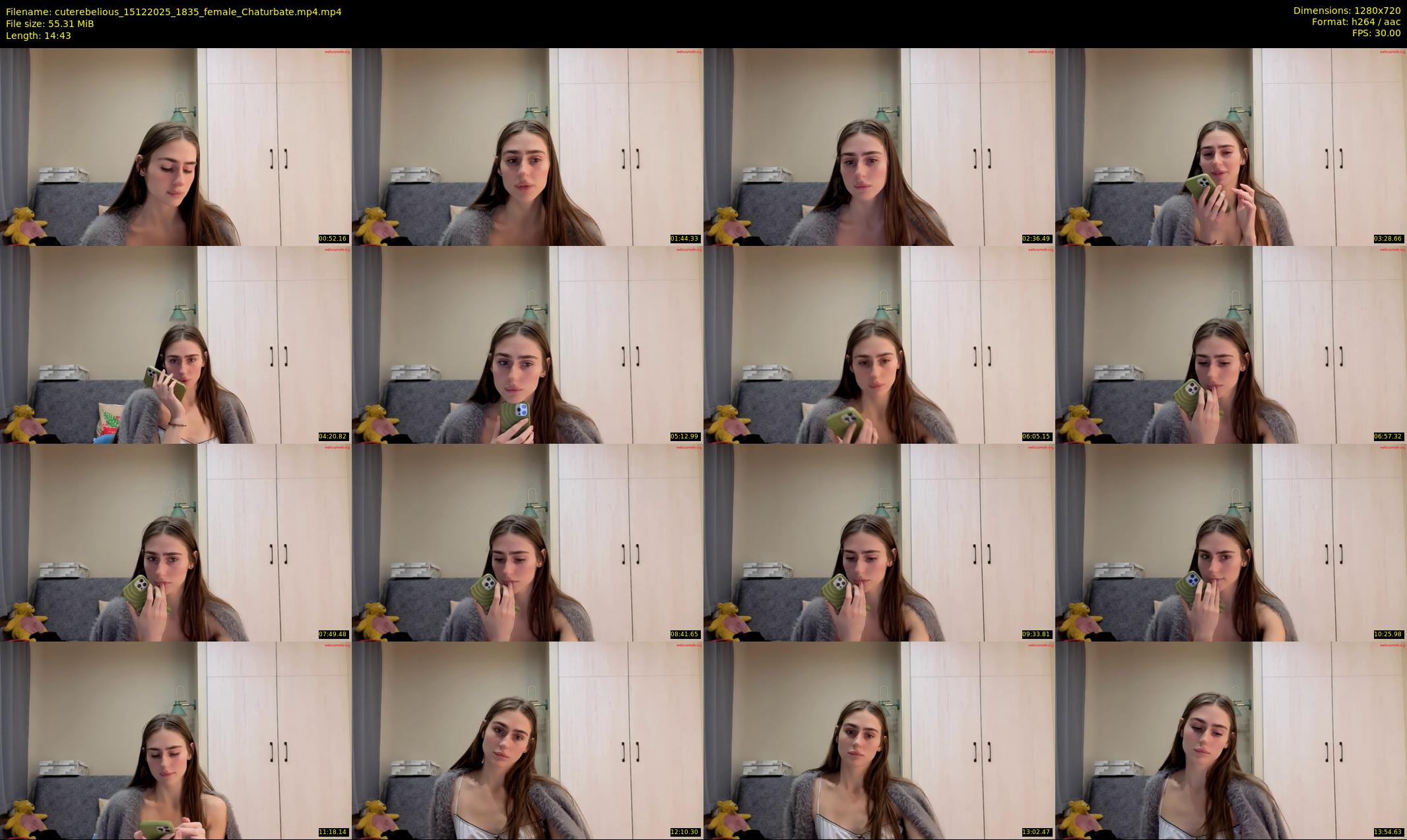 cuterebelious — 15 minute Chaturbate female cam show recording, 720p, Dec 15, 2025