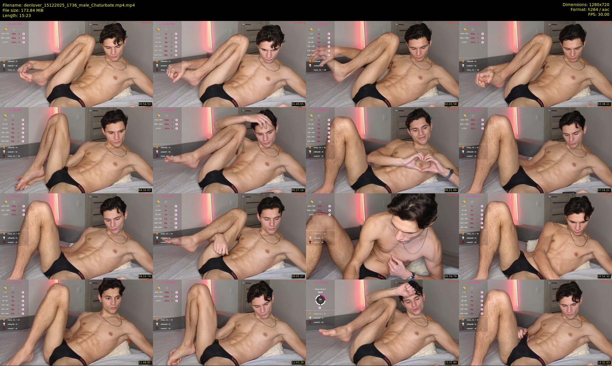 denlover — 16 minute Chaturbate male cam show recording, 720p, Dec 15, 2025