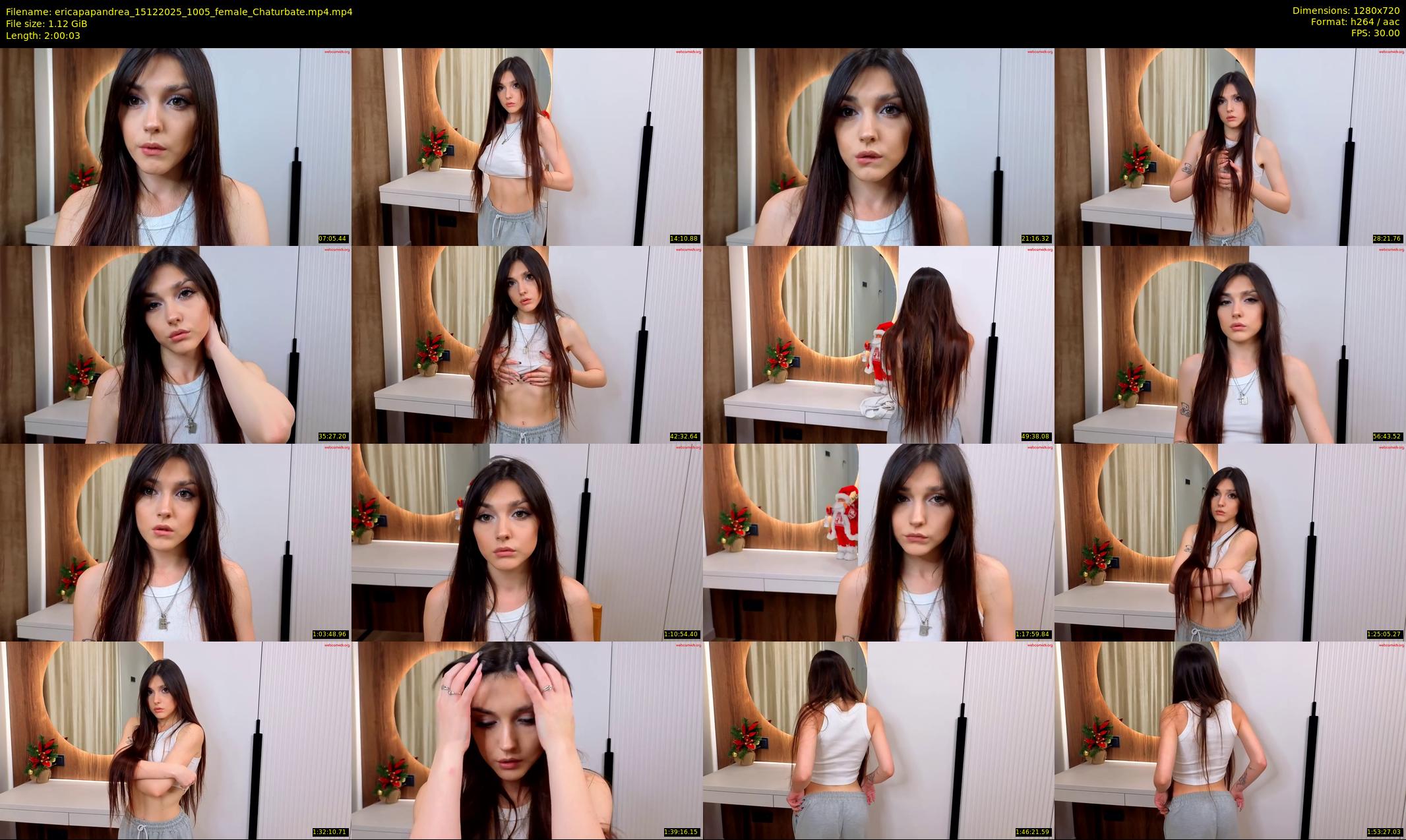 ericapapandrea — 121 minute Chaturbate female cam show recording, 720p, Dec 15, 2025