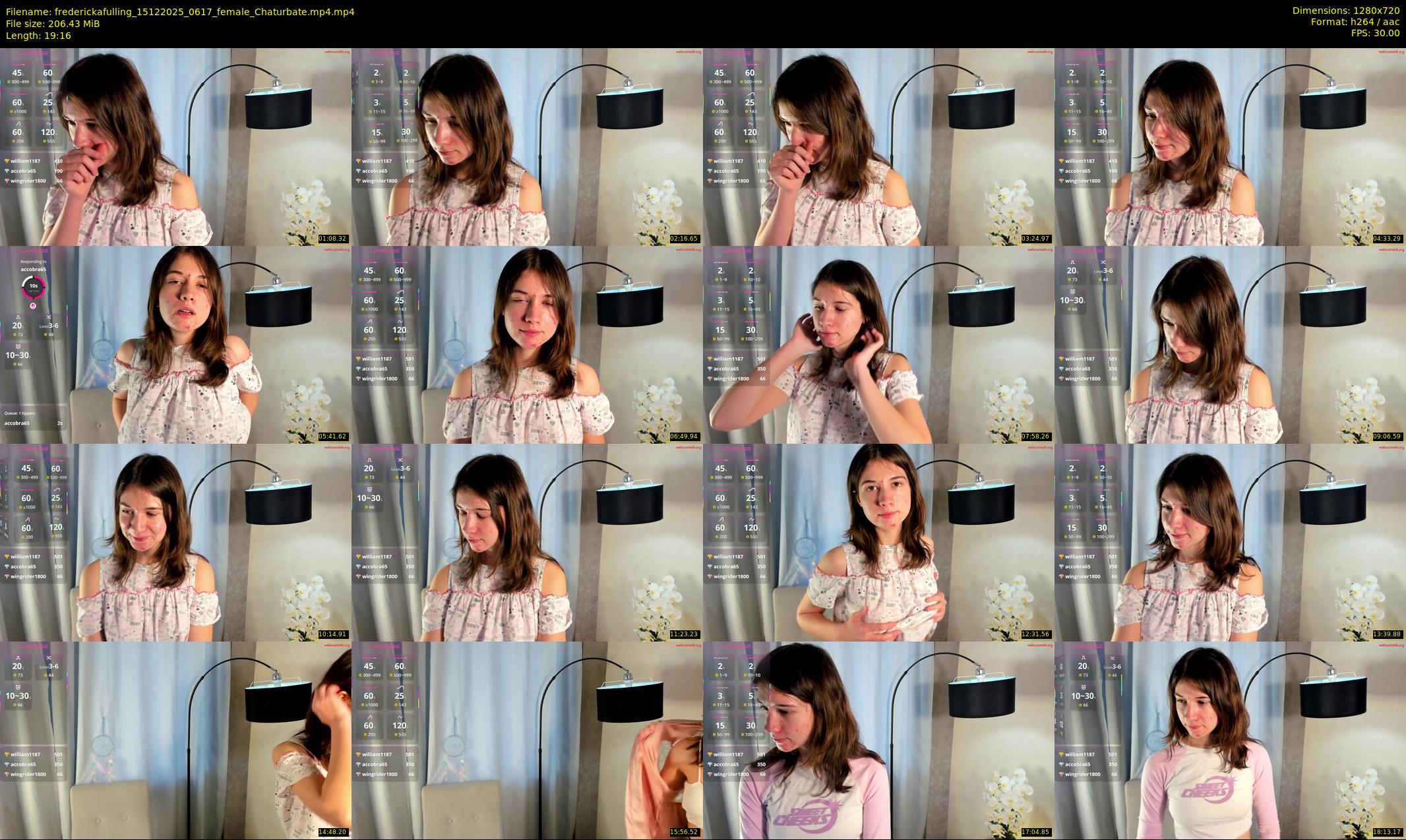 frederickafulling — 20 minute Chaturbate female cam show recording, 720p, Dec 15, 2025
