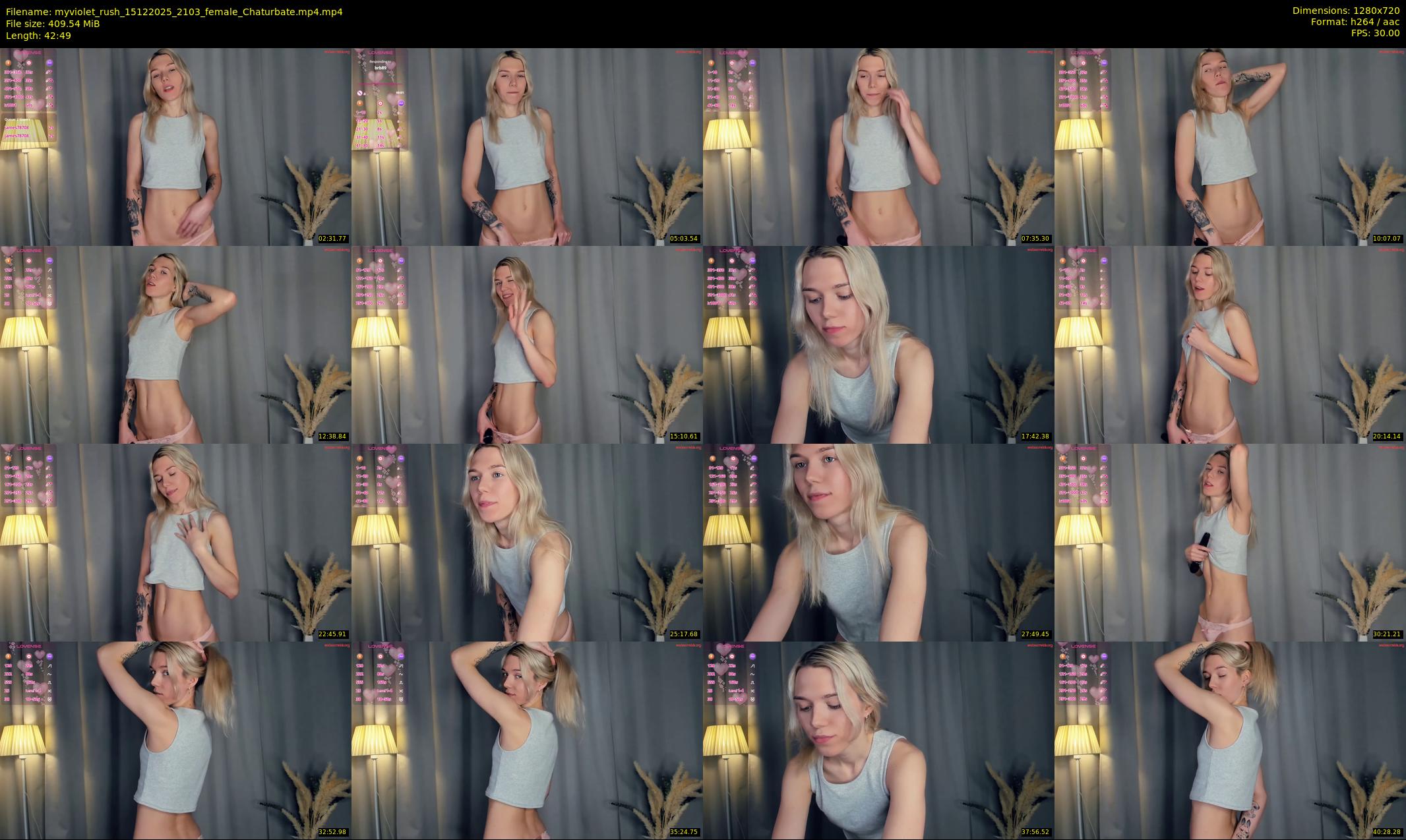 myviolet_rush — 43 minute Chaturbate female cam show recording, 720p, Dec 15, 2025