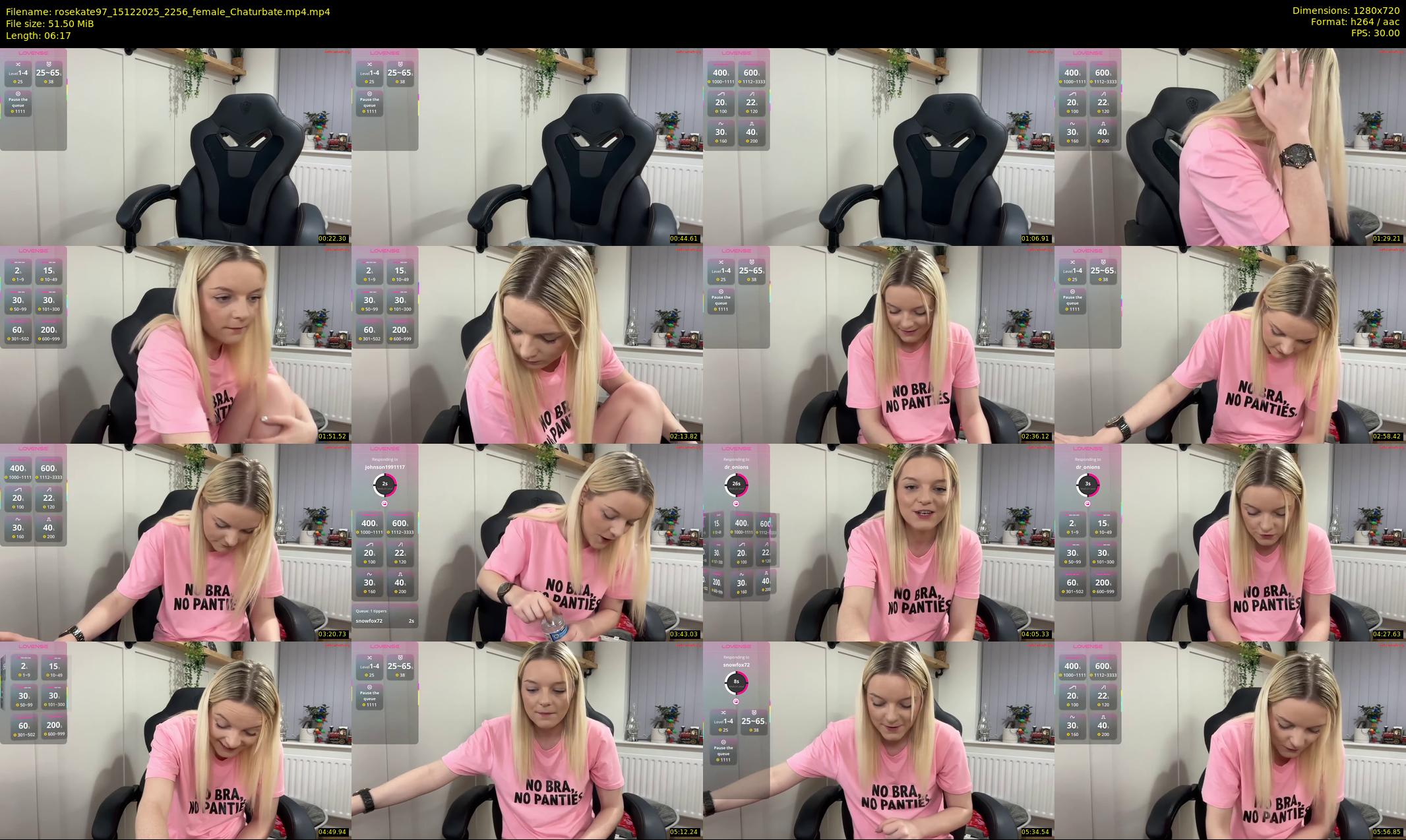 rosekate97 — 7 minute Chaturbate female cam show recording, 720p, Dec 15, 2025