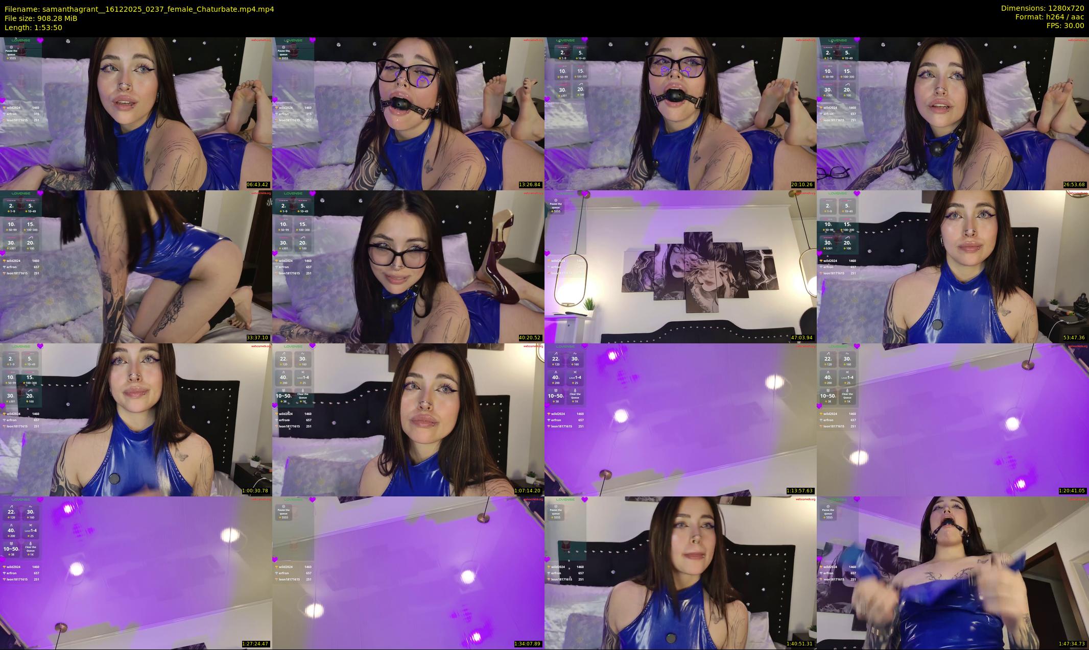 samanthagrant_ — 114 minute Chaturbate female cam show recording, 720p, Dec 16, 2025