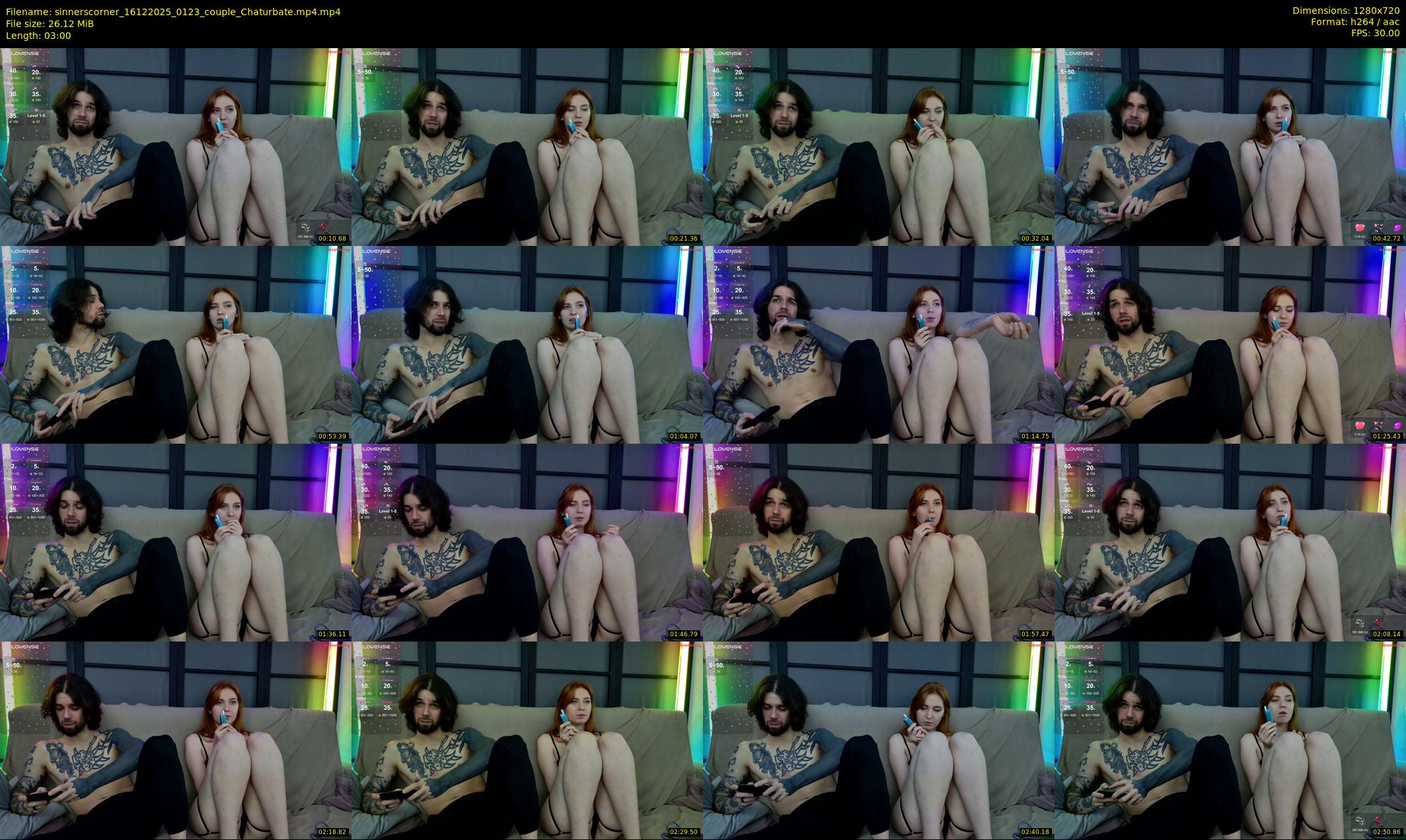 sinnerscorner — 3 minute Chaturbate couple cam show recording, 720p, Dec 16, 2025