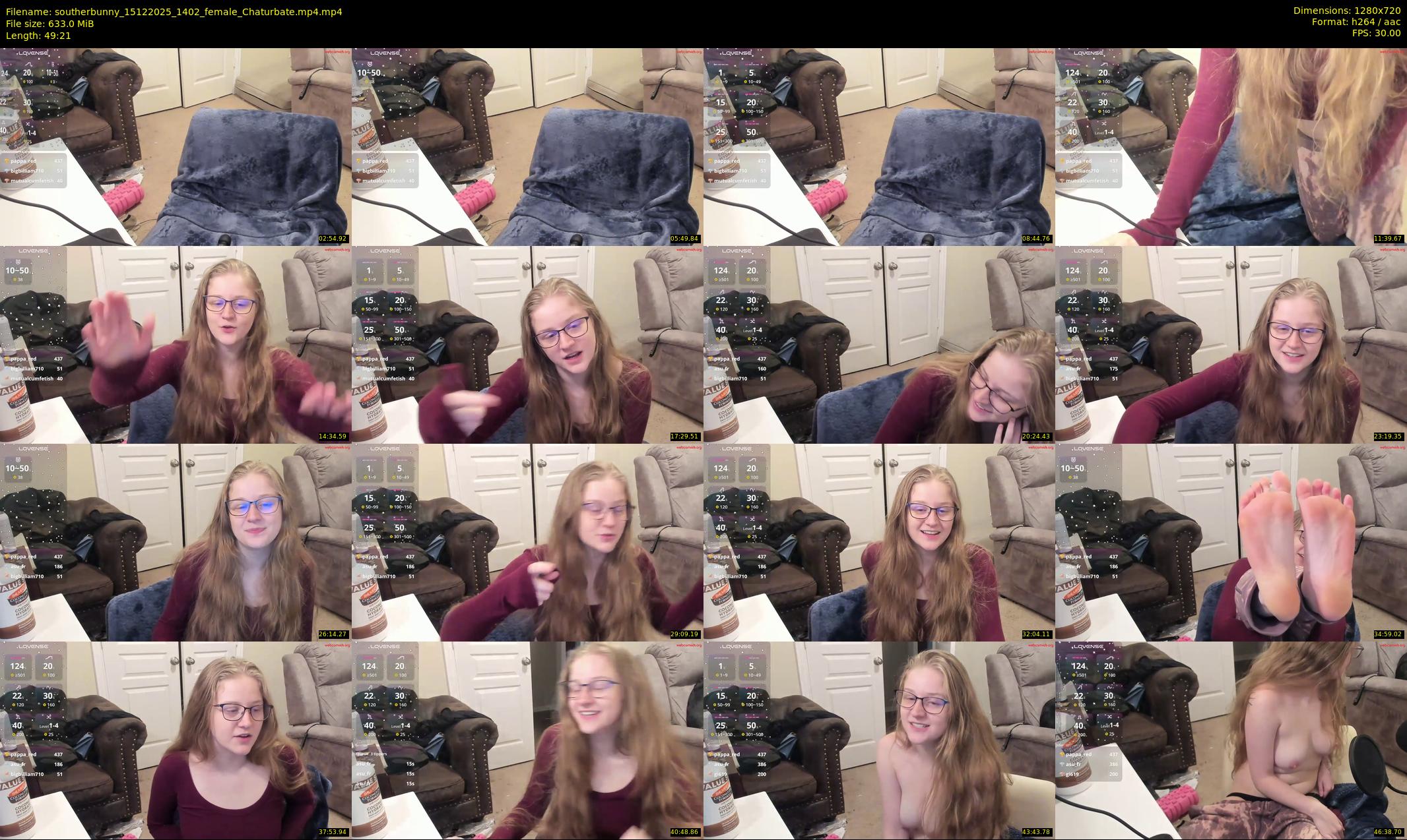 southerbunny — 50 minute Chaturbate female cam show recording, 720p, Dec 15, 2025