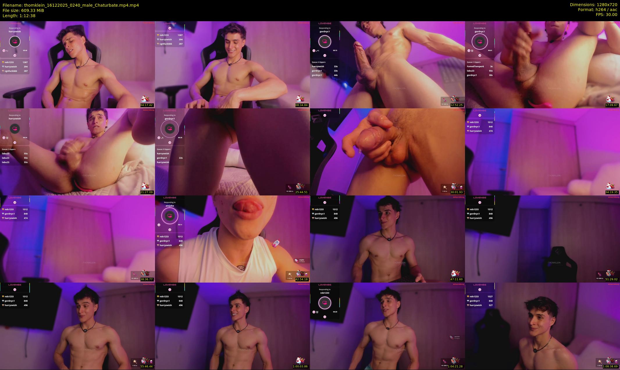 thomklein — 73 minute Chaturbate male cam show recording, 720p, Dec 16, 2025