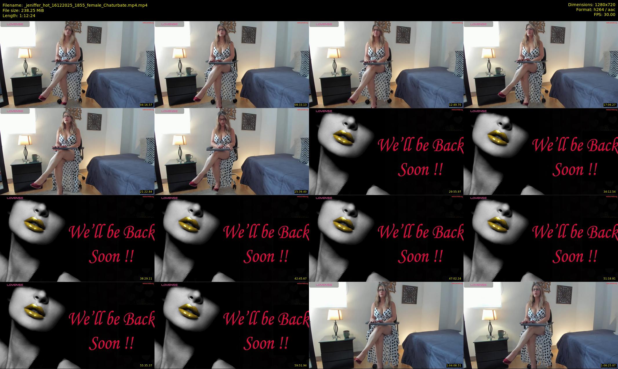 _jeniffer_hot — 73 minute Chaturbate female cam show recording, 720p, Dec 16, 2025
