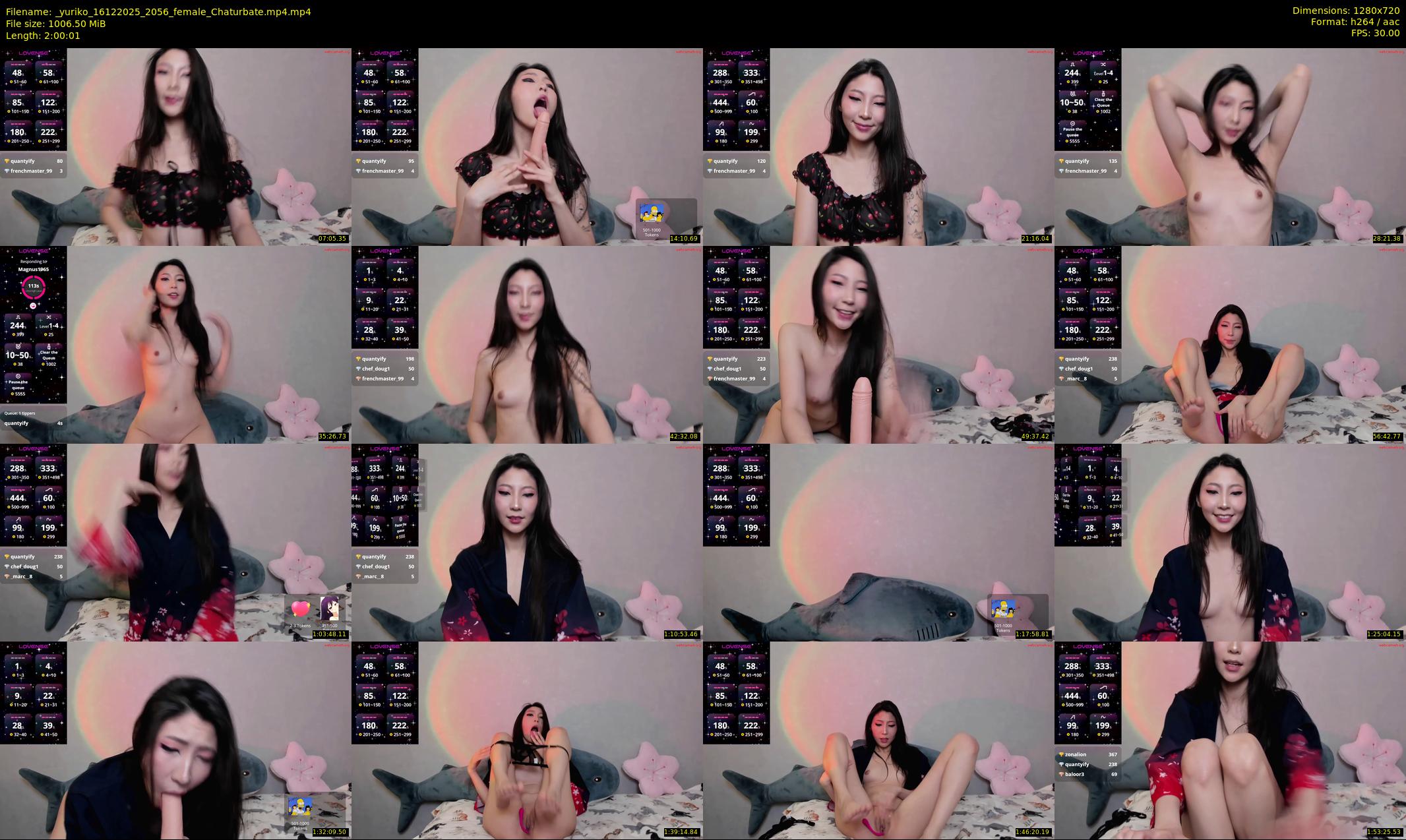 _yuriko — 121 minute Chaturbate female cam show recording, 720p, Dec 16, 2025