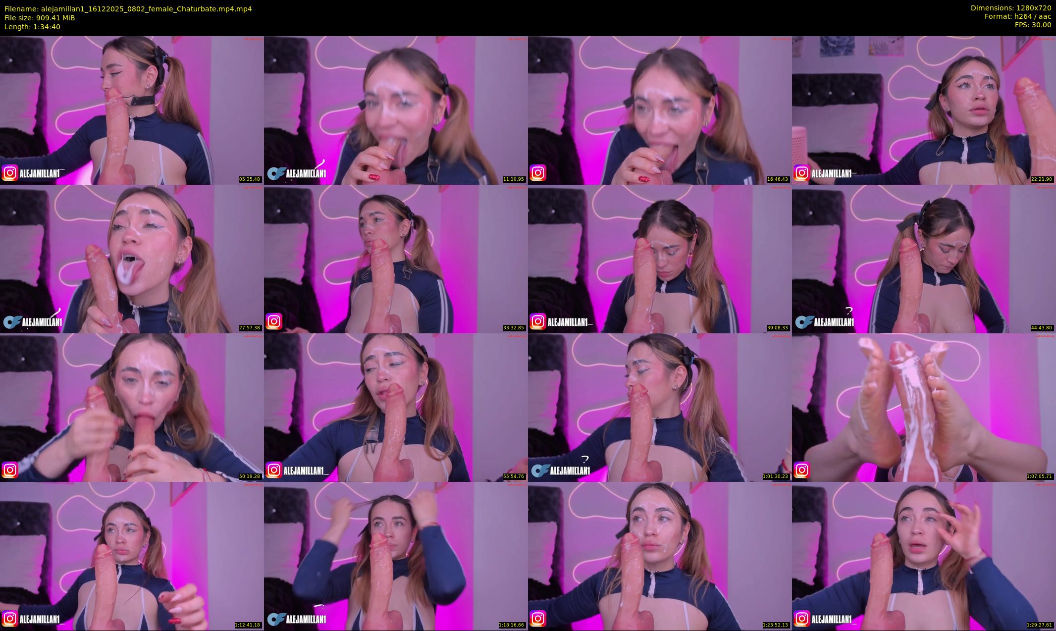 alejamillan1 — 95 minute Chaturbate female cam show recording, 720p, Dec 16, 2025