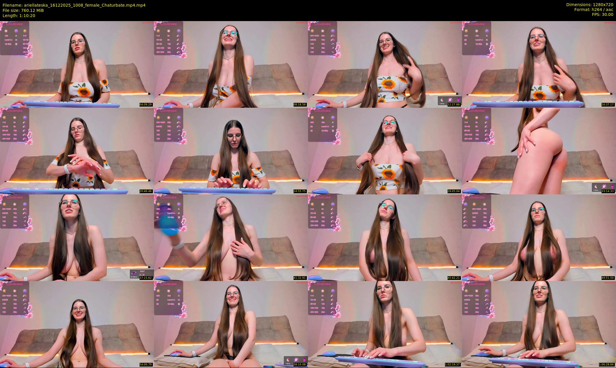 ariellateska — 71 minute Chaturbate female cam show recording, 720p, Dec 16, 2025