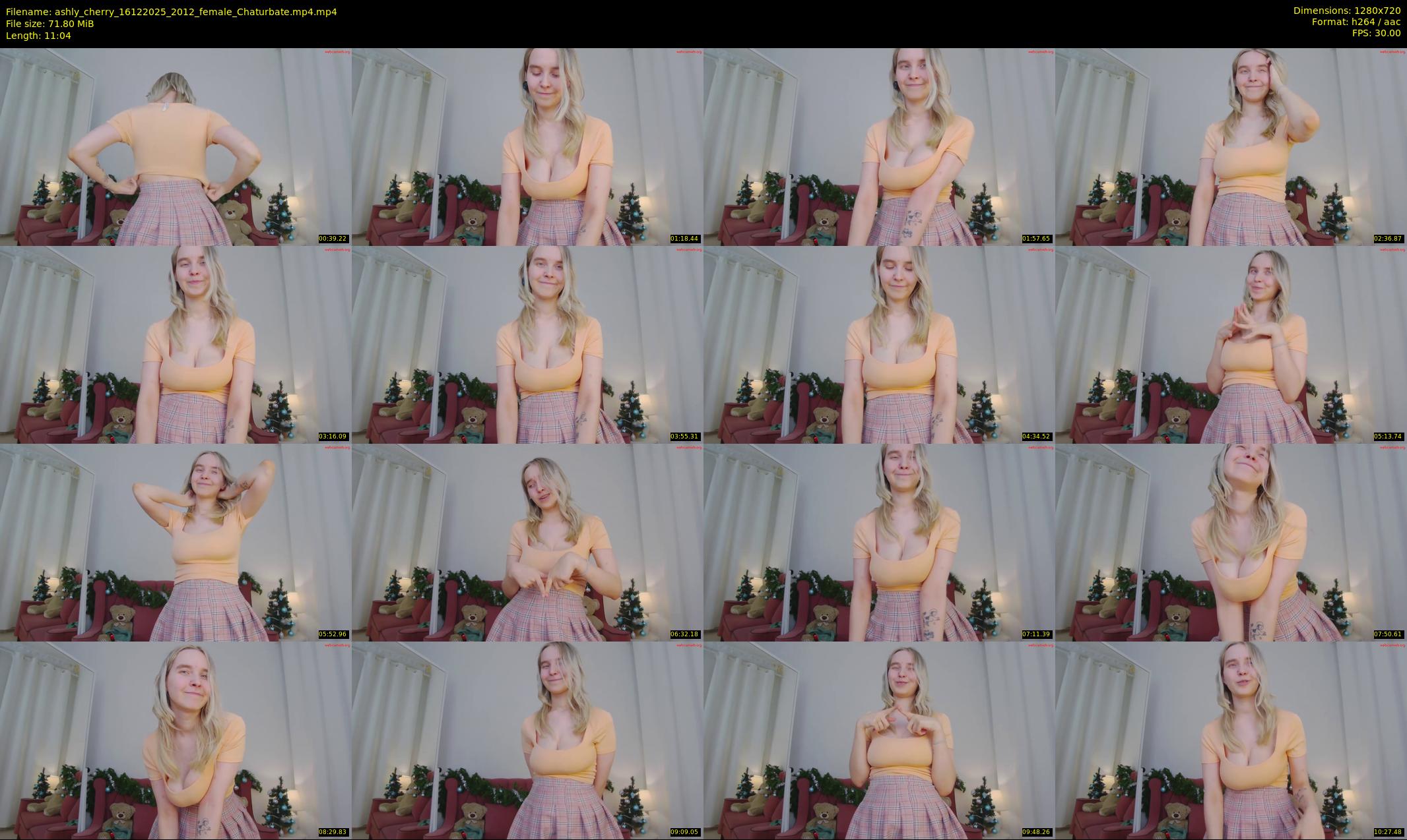 ashly_cherry — 12 minute Chaturbate female cam show recording, 720p, Dec 16, 2025