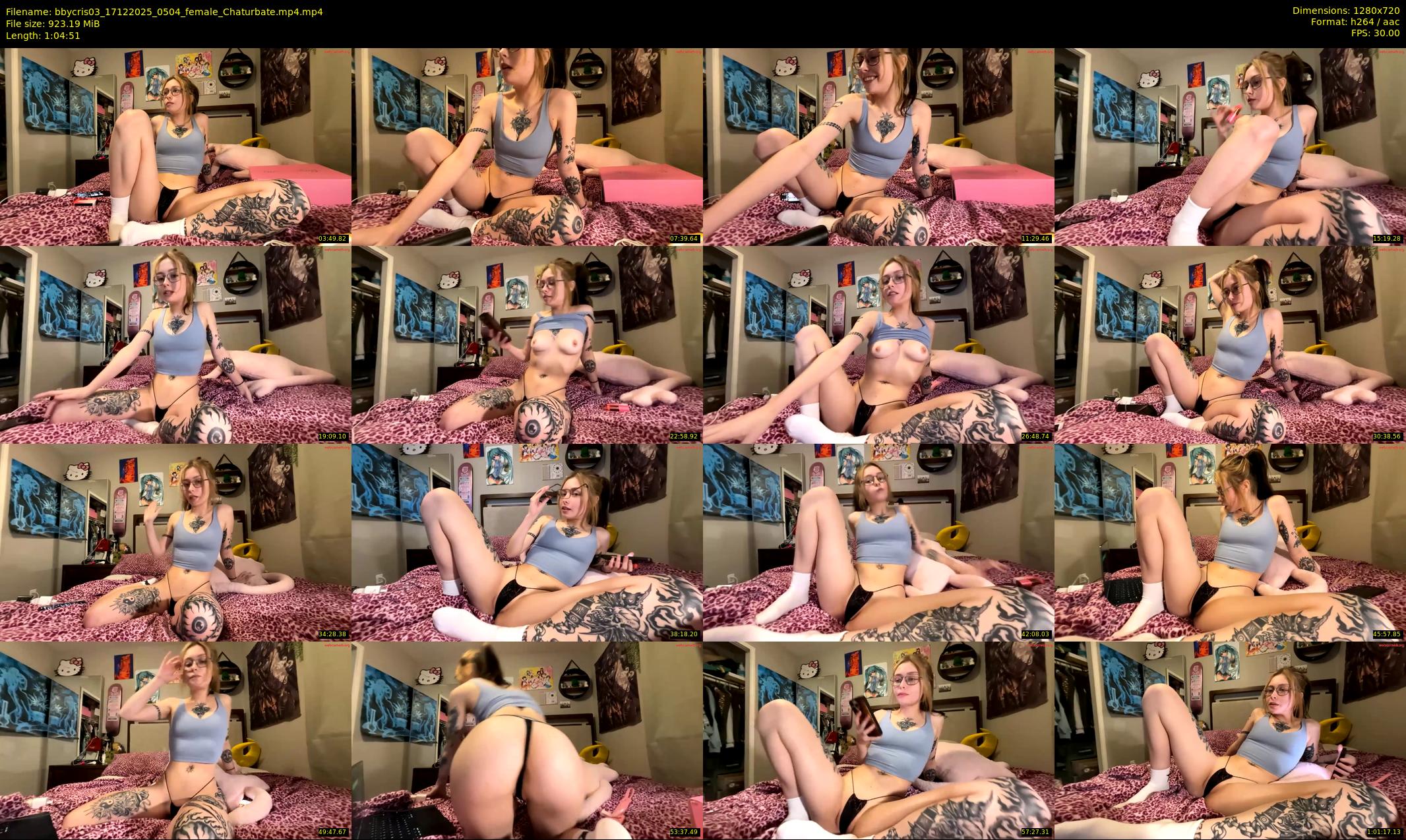 bbycris03 — 65 minute Chaturbate female cam show recording, 720p, Dec 17, 2025