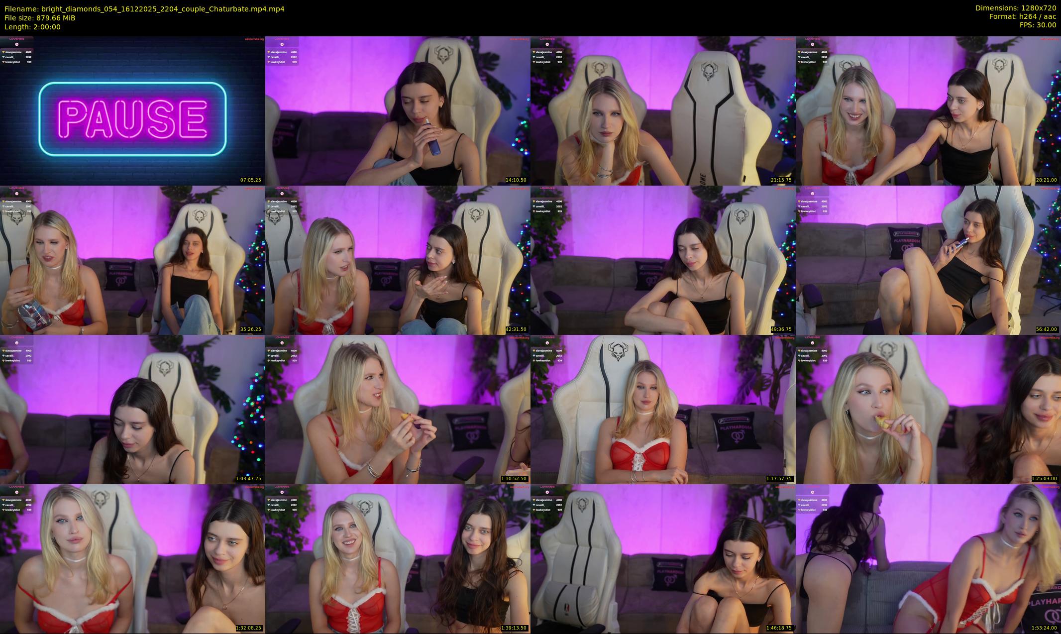 bright_diamonds_054 — 120 minute Chaturbate couple cam show recording, 720p, Dec 16, 2025