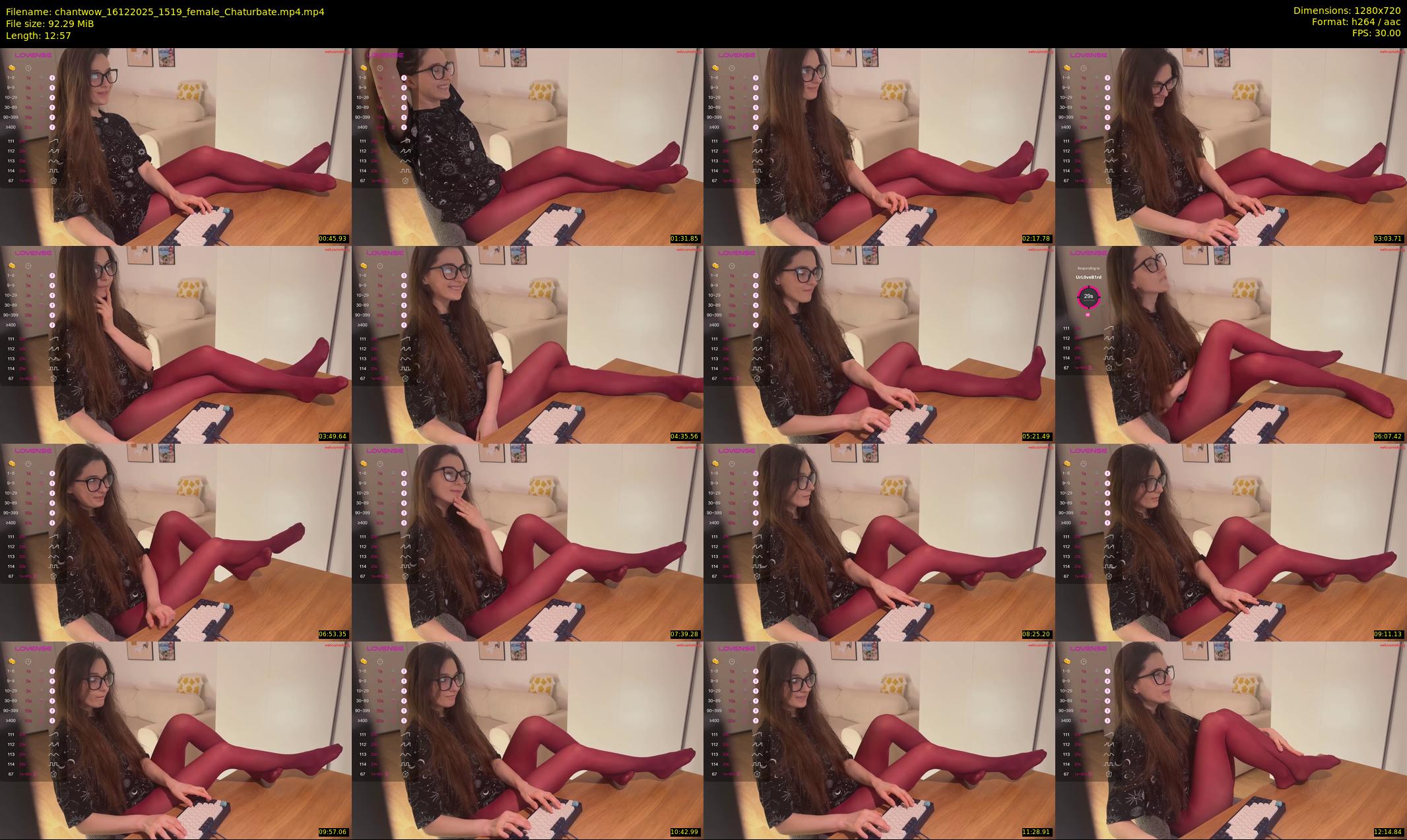 chantwow — 13 minute Chaturbate female cam show recording, 720p, Dec 16, 2025