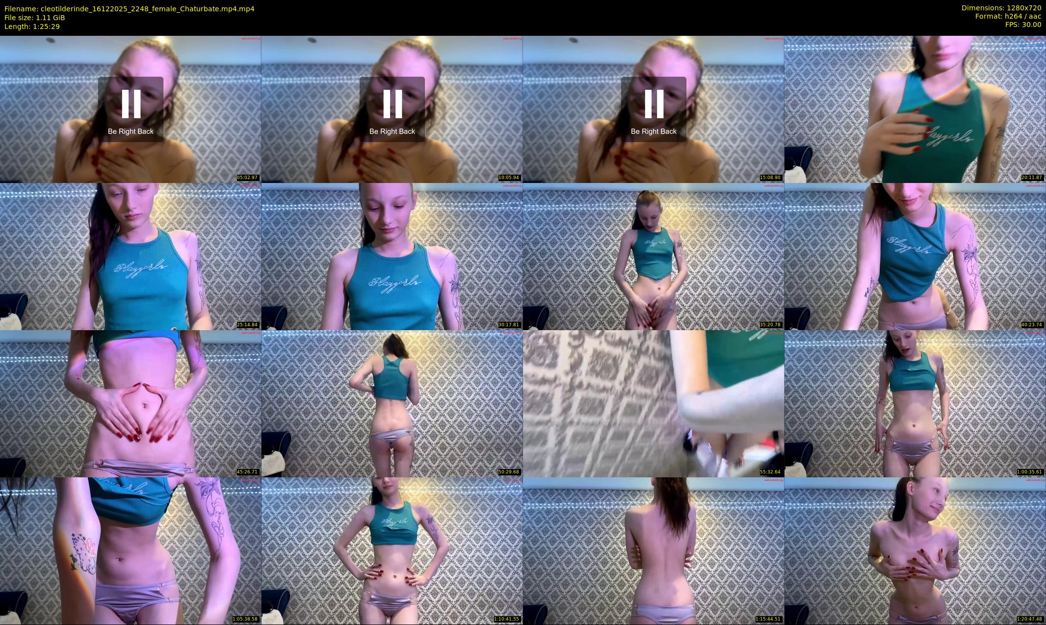 cleotilderinde — 86 minute Chaturbate female cam show recording, 720p, Dec 16, 2025