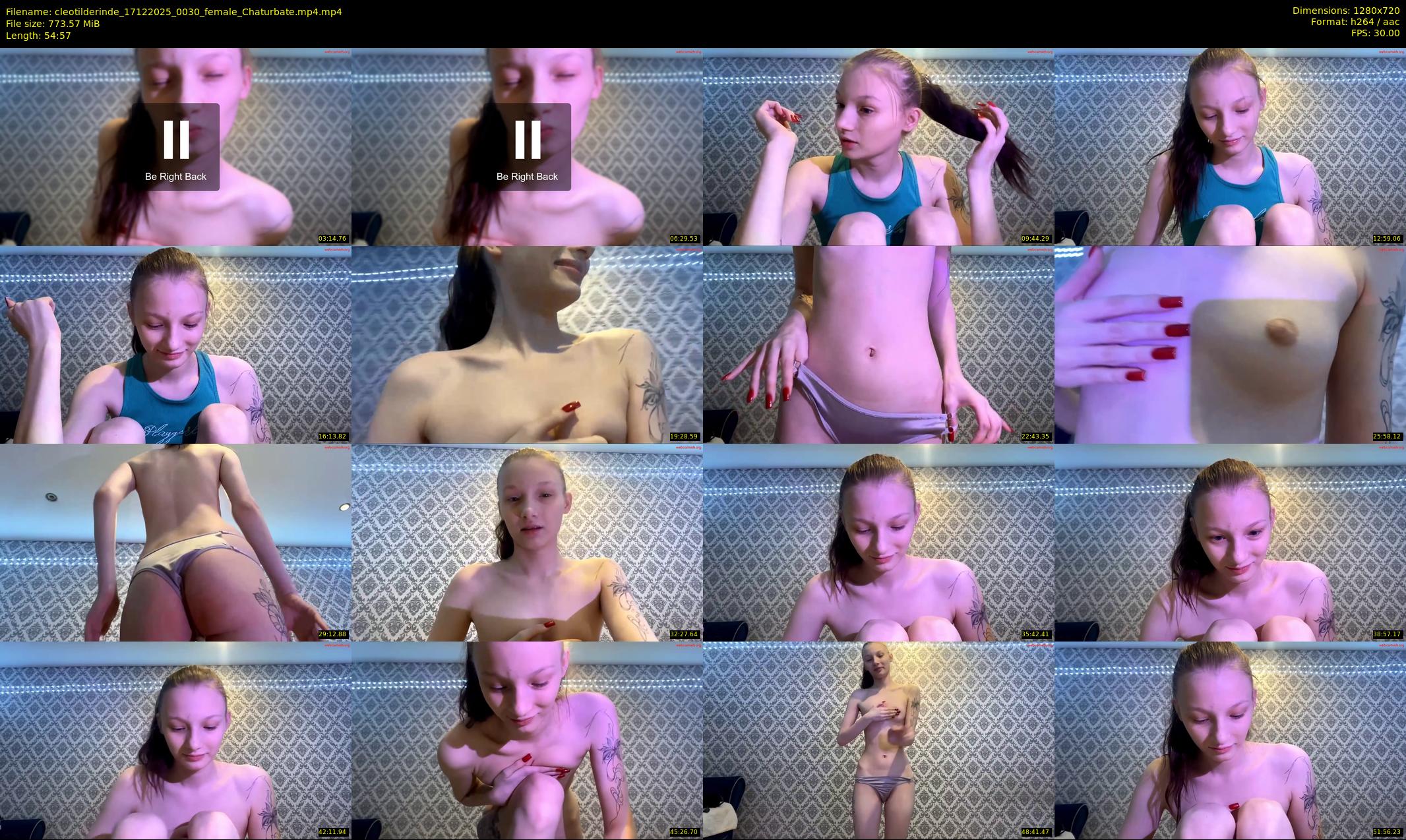cleotilderinde — 55 minute Chaturbate female cam show recording, 720p, Dec 17, 2025