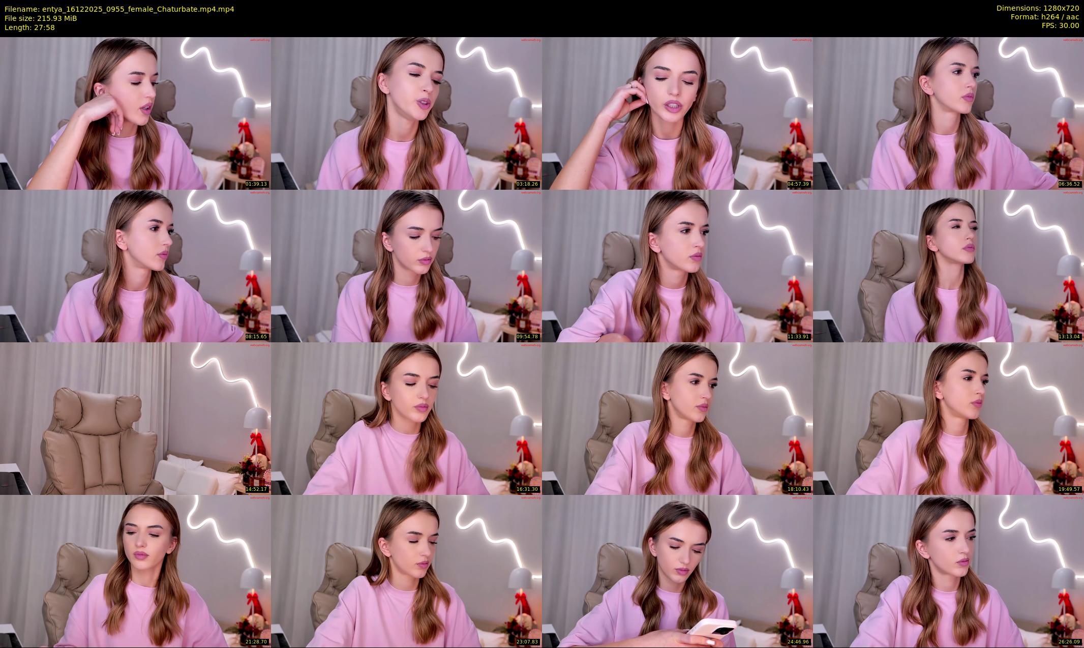 entya — 28 minute Chaturbate female cam show recording, 720p, Dec 16, 2025