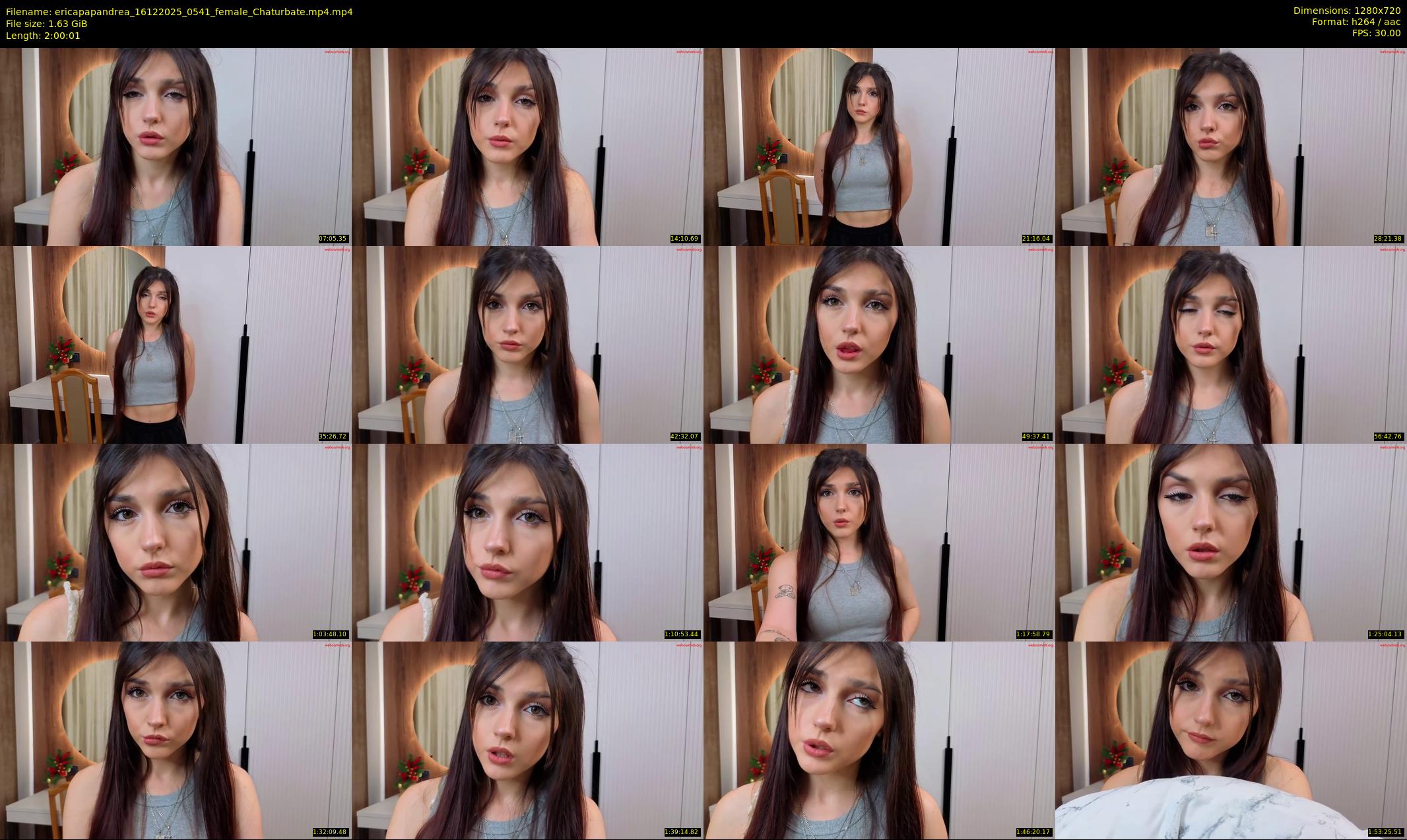 ericapapandrea — 121 minute Chaturbate female cam show recording, 720p, Dec 16, 2025