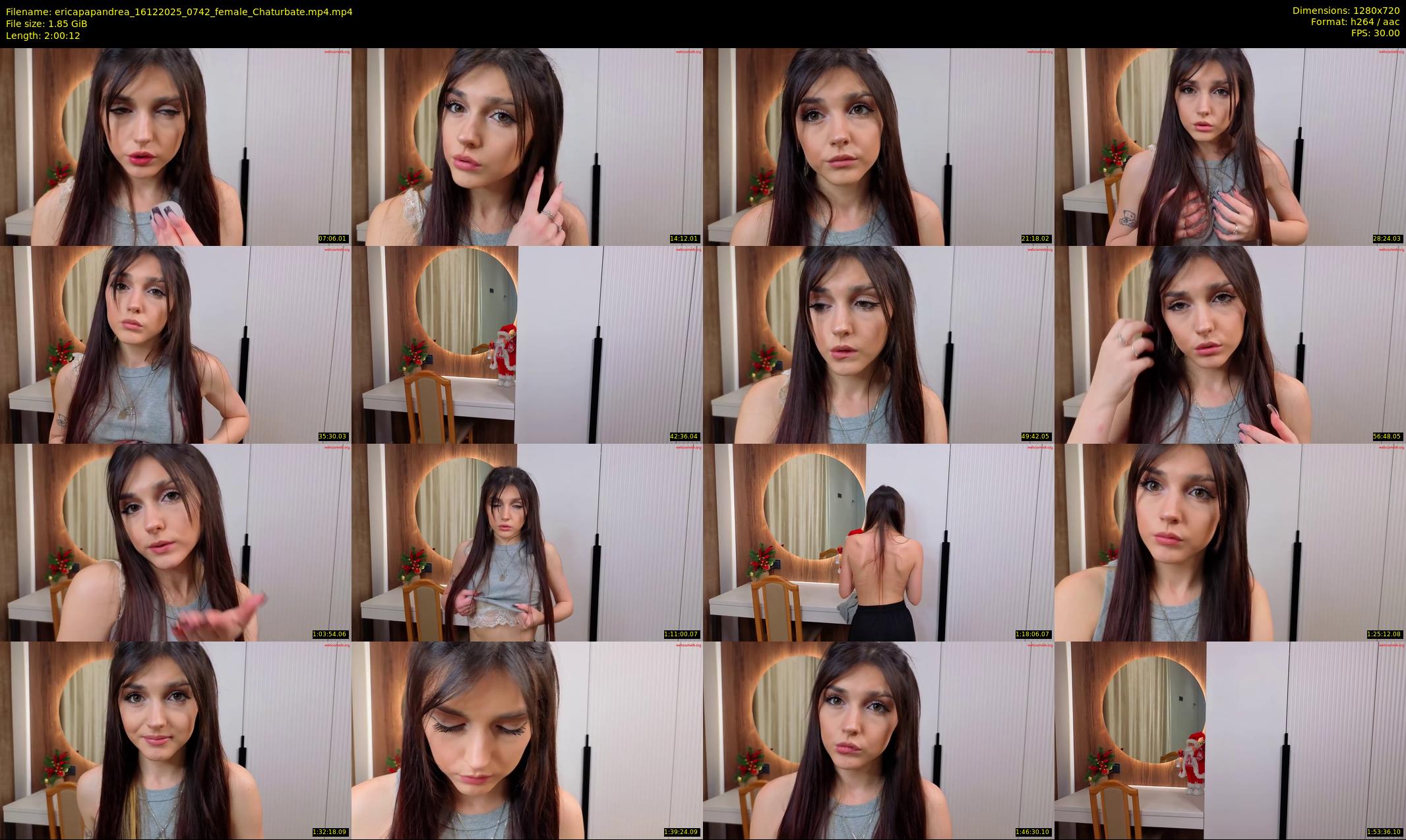 ericapapandrea — 121 minute Chaturbate female cam show recording, 720p, Dec 16, 2025