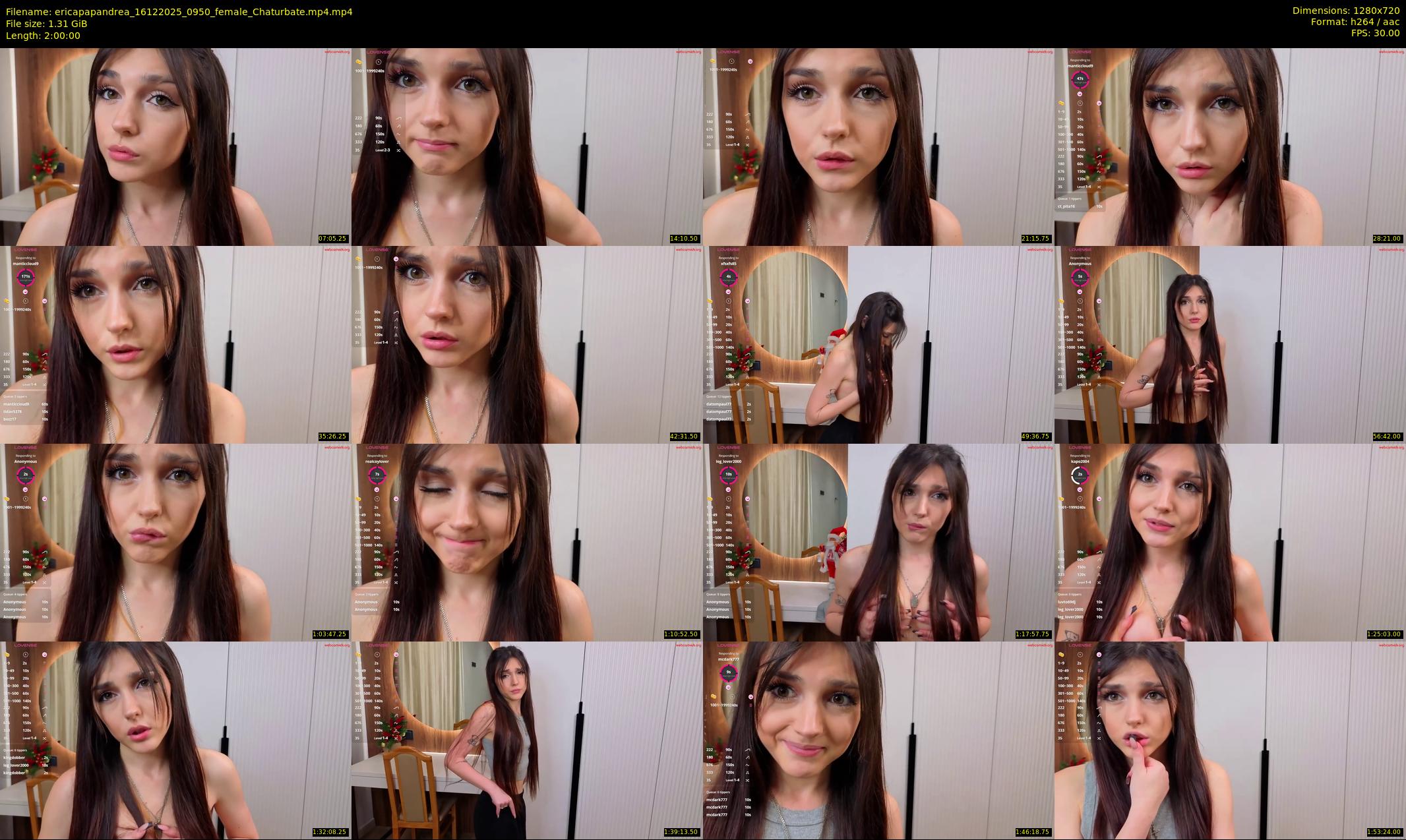 ericapapandrea — 120 minute Chaturbate female cam show recording, 720p, Dec 16, 2025